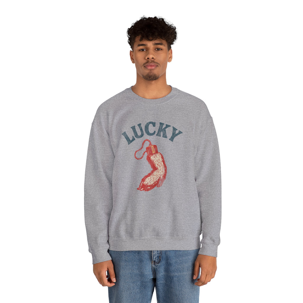 "Lucky" Vintage Rabbit Graphic Crewneck Sweatshirt