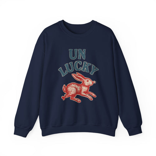 'Unlucky' Vintage Rabbit Graphic Crewneck Sweatshirt