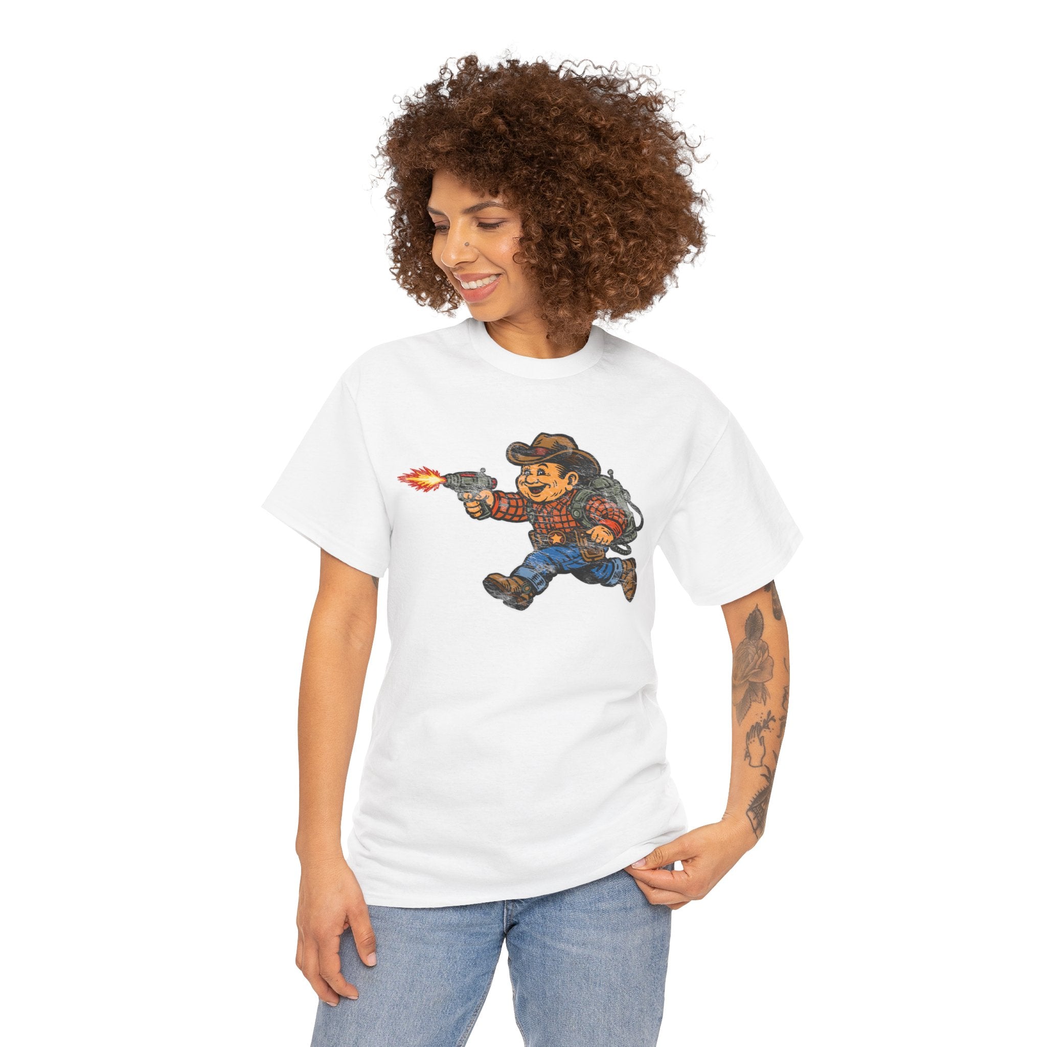 Poco Pete The Space Cowboy T‑Shirt — Retro Western Heavy Cotton Tee