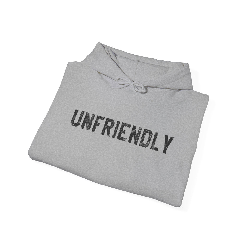 Unfriendly Hoodie — Minimalist Graphic Hooded Sweatshirt
