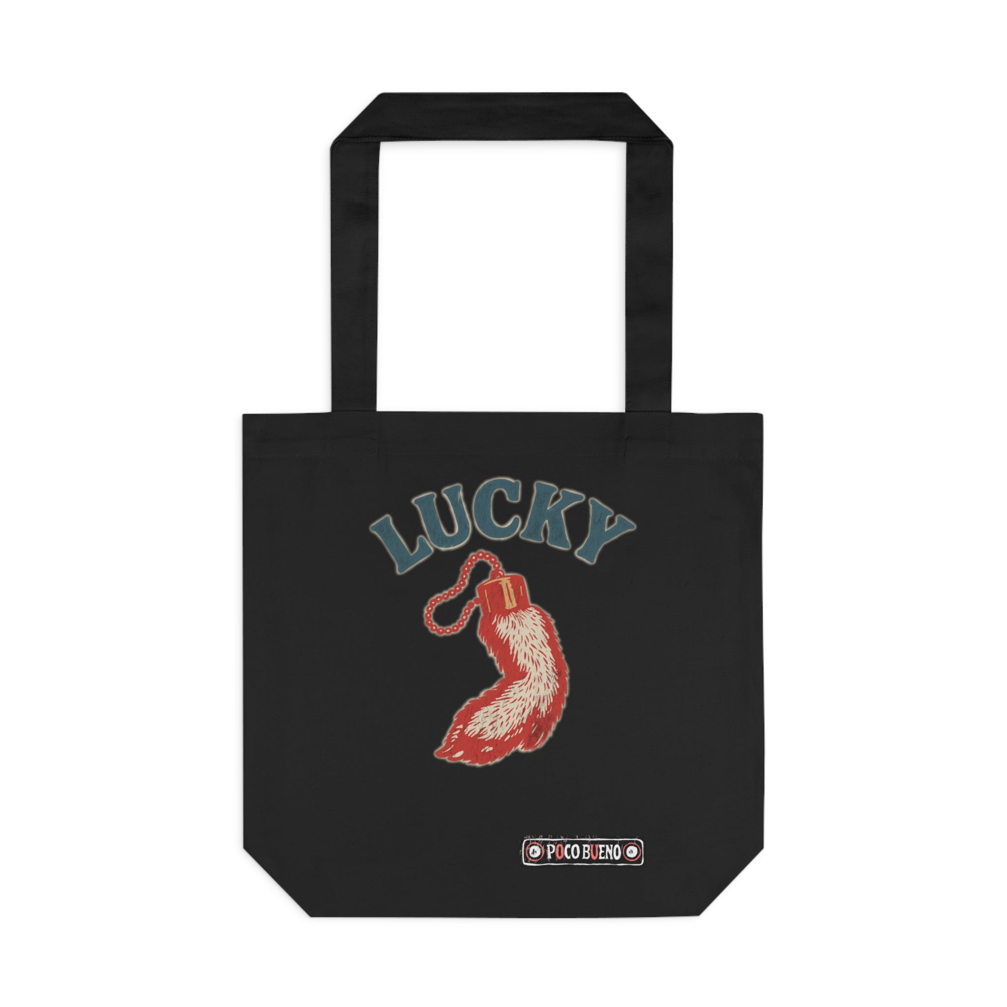 "Lucky" Vintage Rabbit Tote Bag — Good Luck Charm Cotton Tote