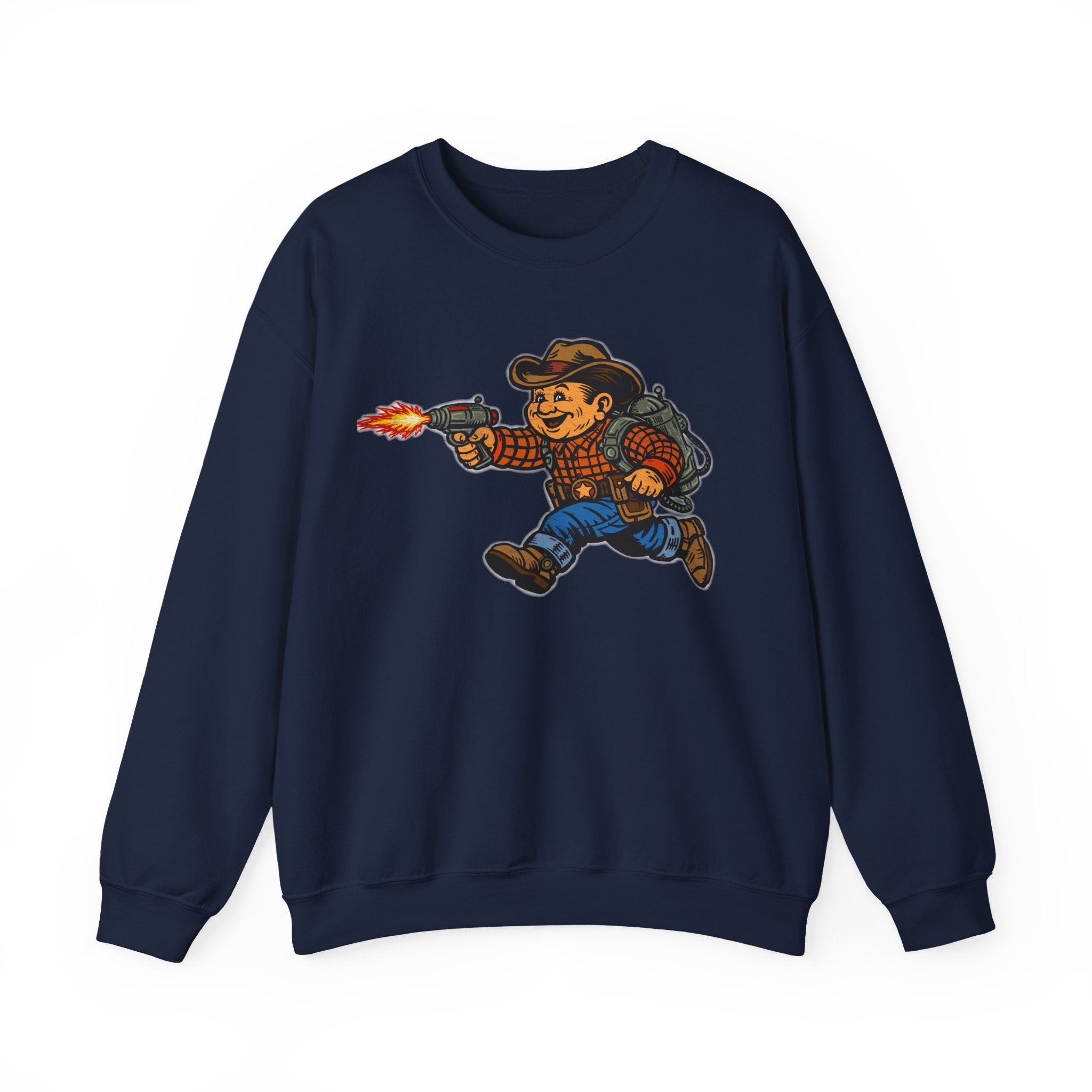 Poco Pete The Space Cowboy Pullover – Retro Cowboy Space Blaster Sweatshirt