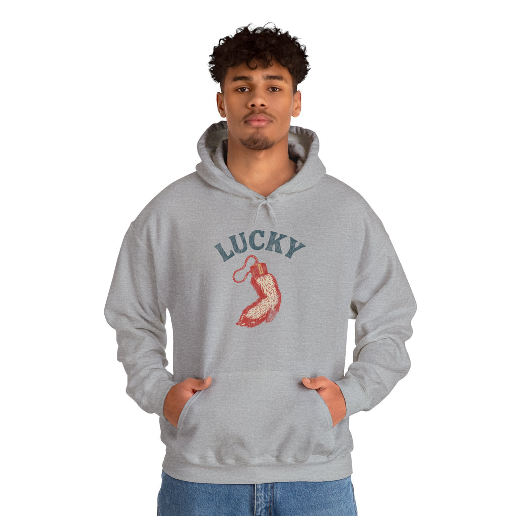 "Lucky" Vintage Rabbit Graphic Hooded Sweatshirt