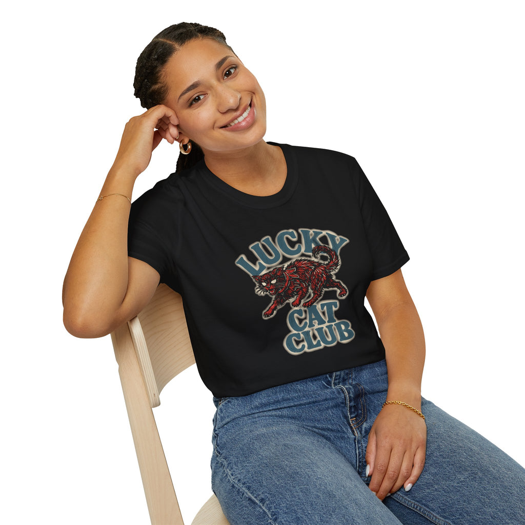 Lucky Cat Club T-Shirt — Vintage Lucky Cat Graphic Tee