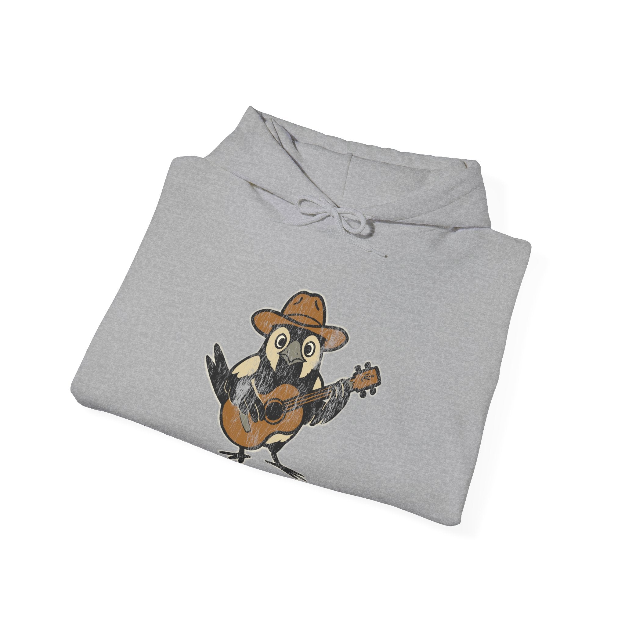Cowpoke Hoodie— Cute Cowboy Magpie Playing Guitar Sweatshirt