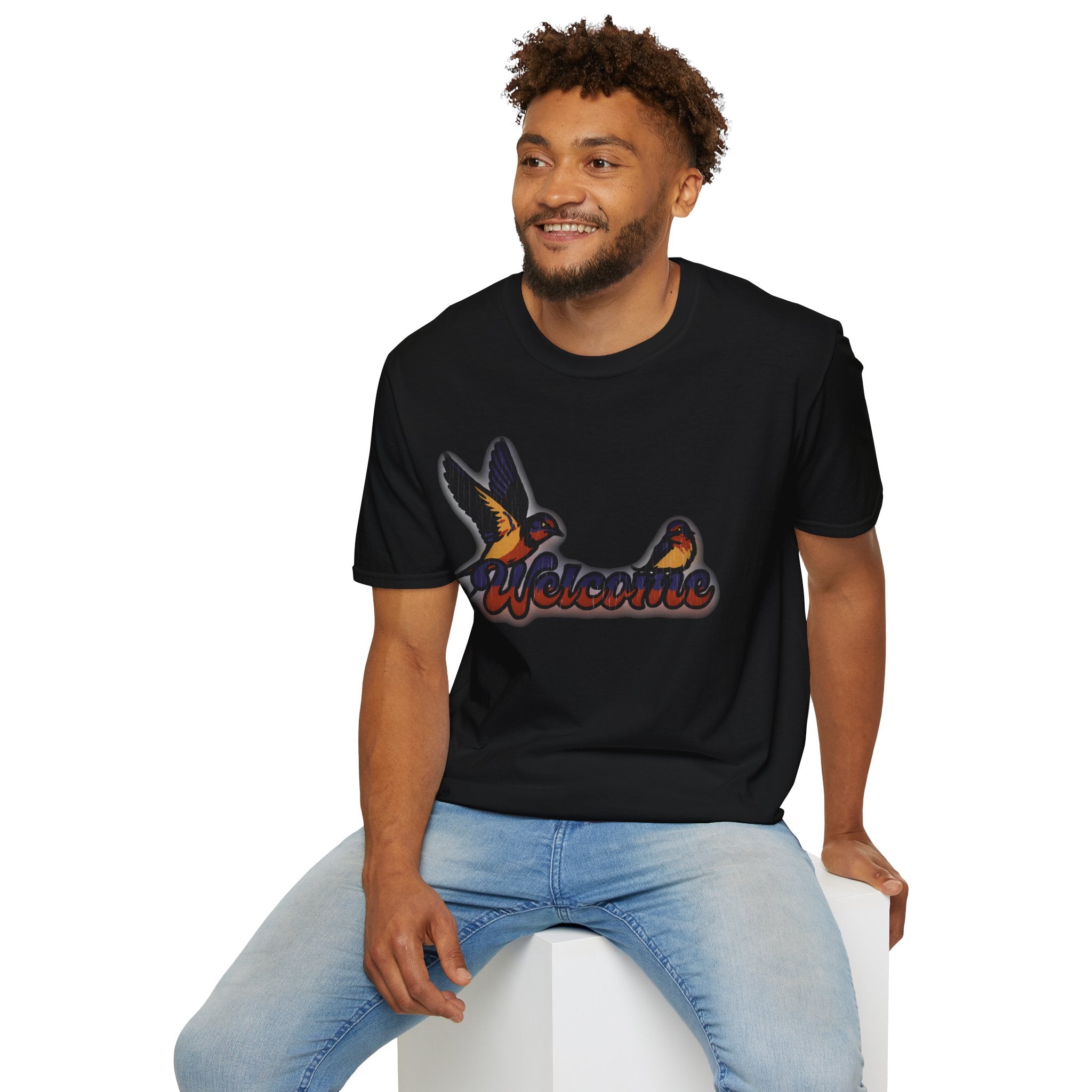 Welcome Swallow T-Shirt — Retro Bird Graphic Tee