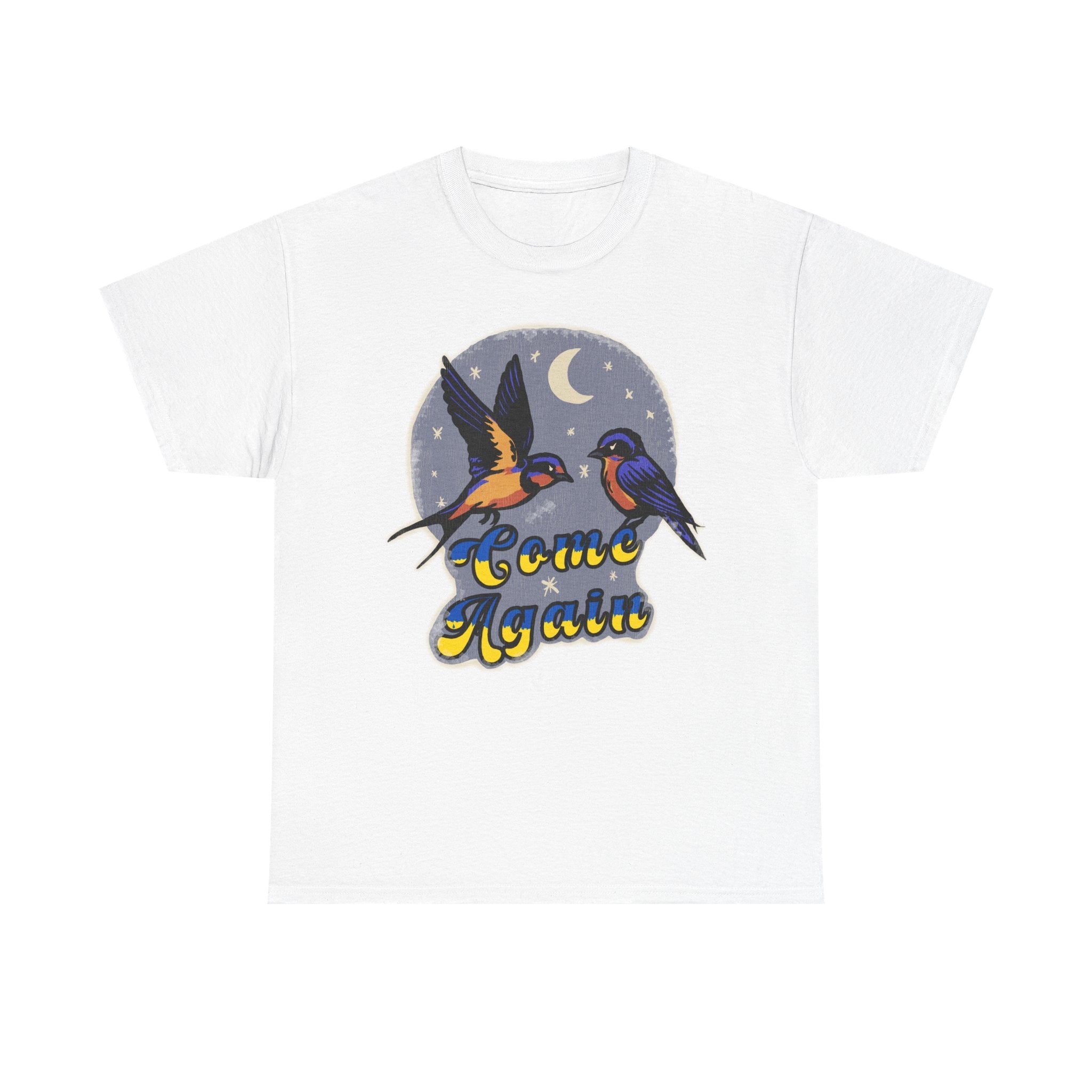 'Come Again' Tee — Retro Souvenir Welcome Swallow Moon Graphic T-Shirt