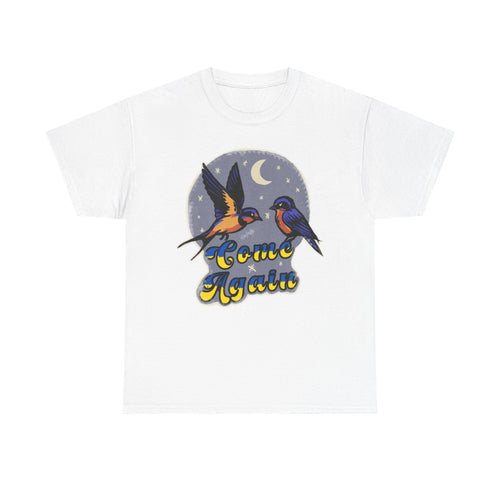 'Come Again' Tee — Retro Souvenir Welcome Swallow Moon Graphic T-Shirt