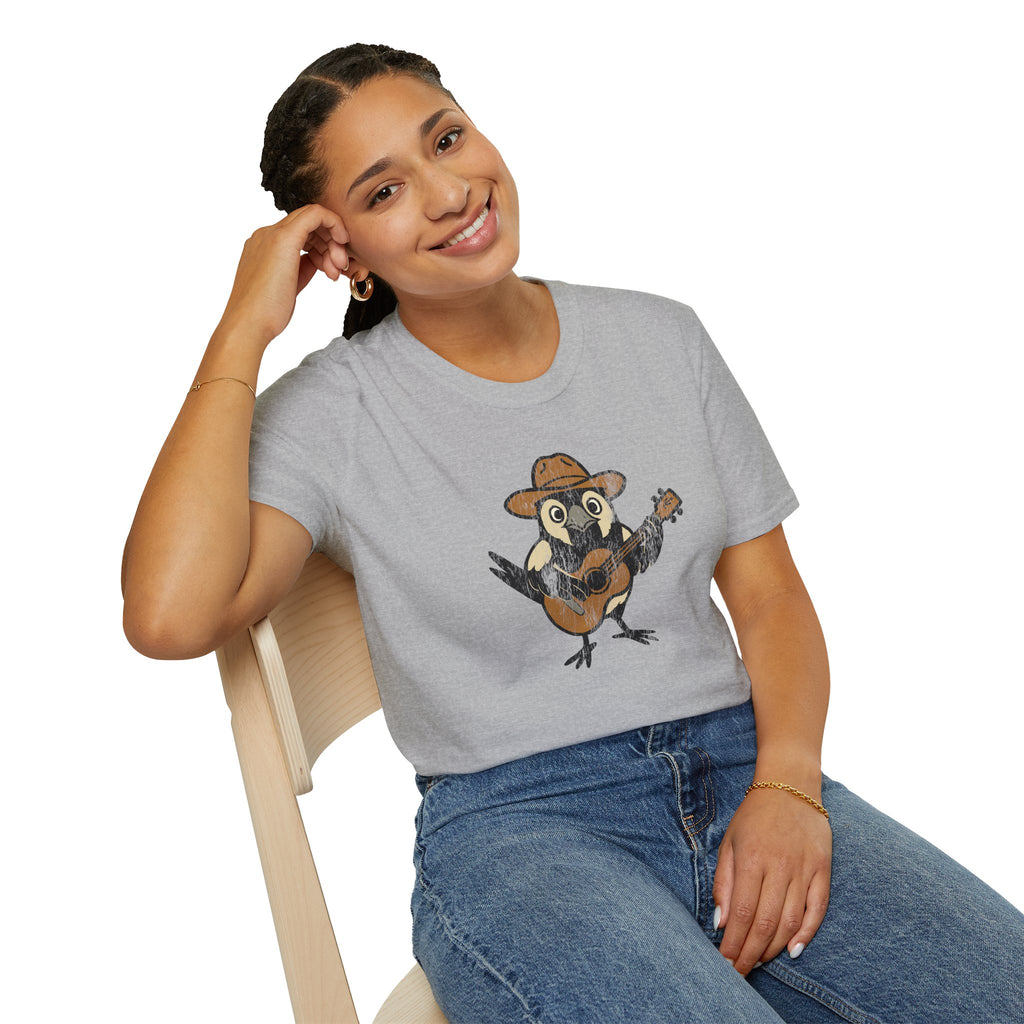Cowpoke T-Shirt — Cute Cowboy Magpie Playing Guitar Tee