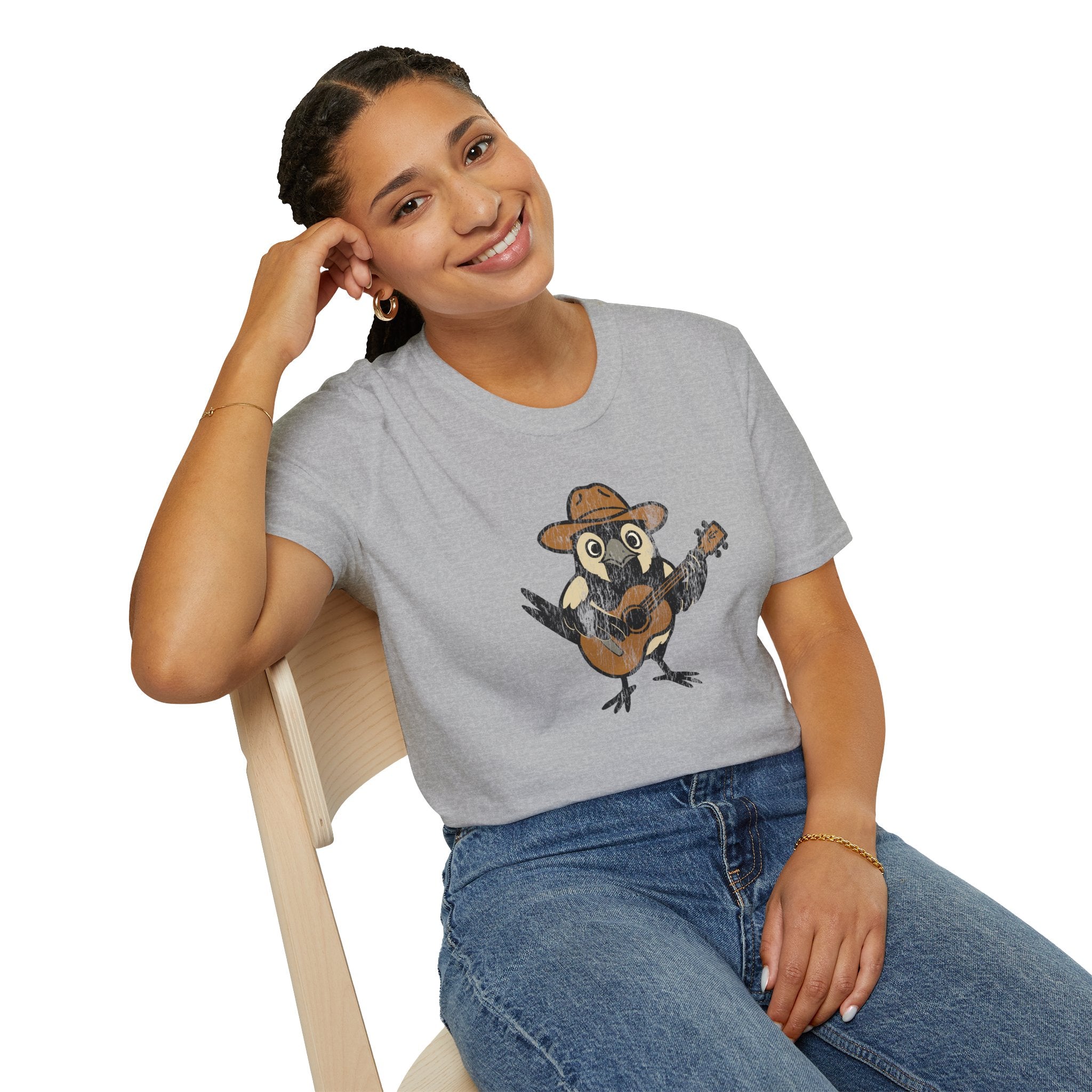 Cowpoke T-Shirt — Cute Cowboy Magpie Playing Guitar Tee