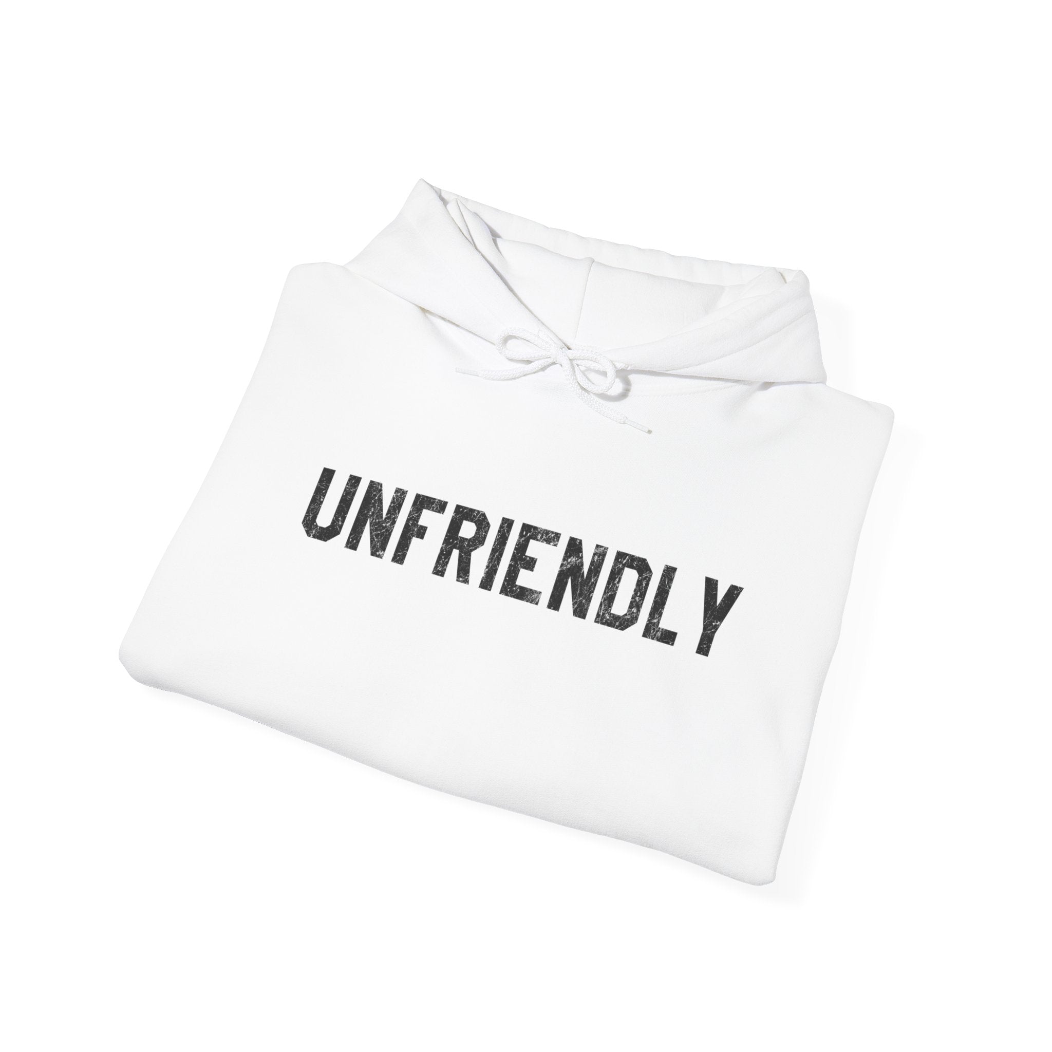 Unfriendly Hoodie — Minimalist Graphic Hooded Sweatshirt