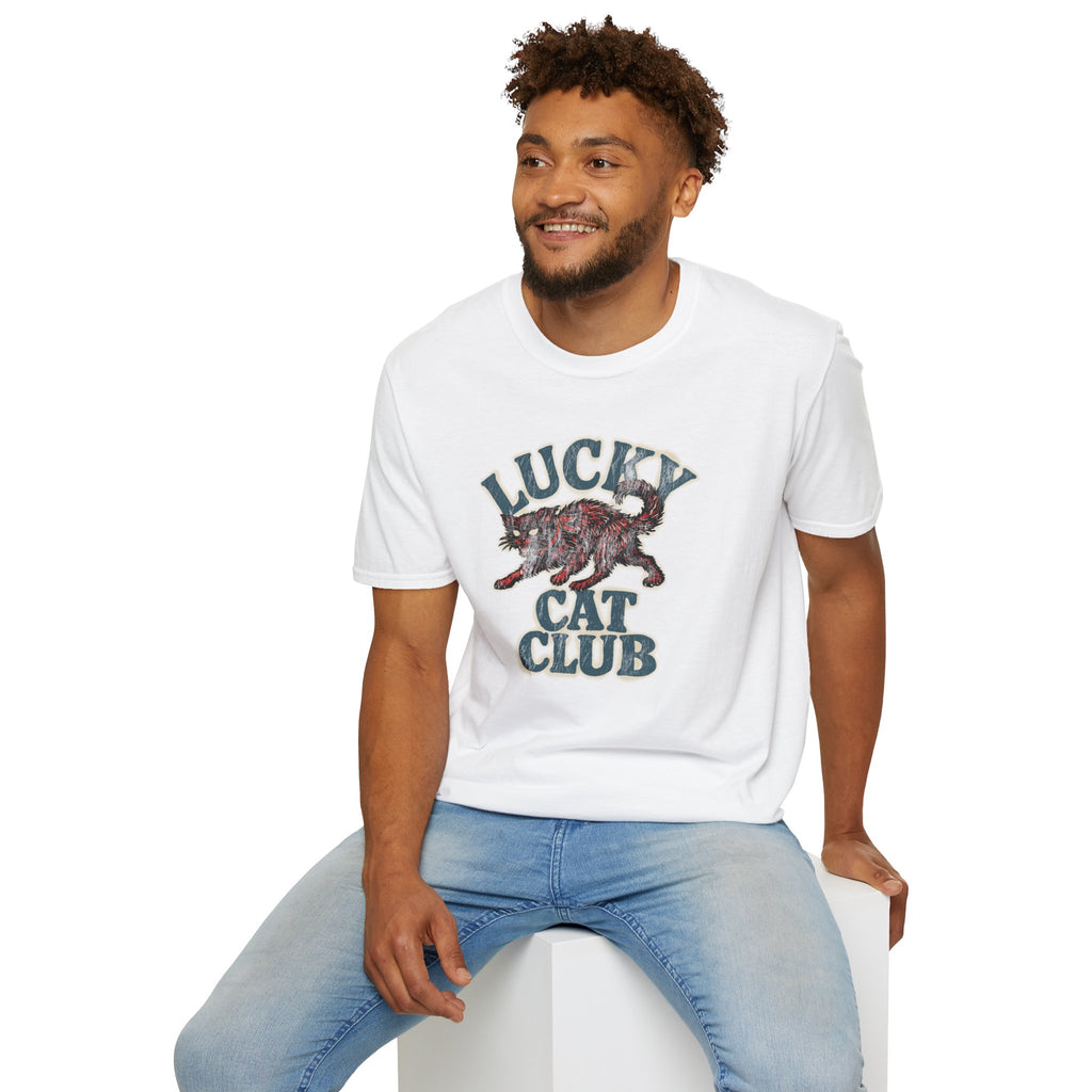 Lucky Cat Club T-Shirt — Vintage Lucky Cat Graphic Tee