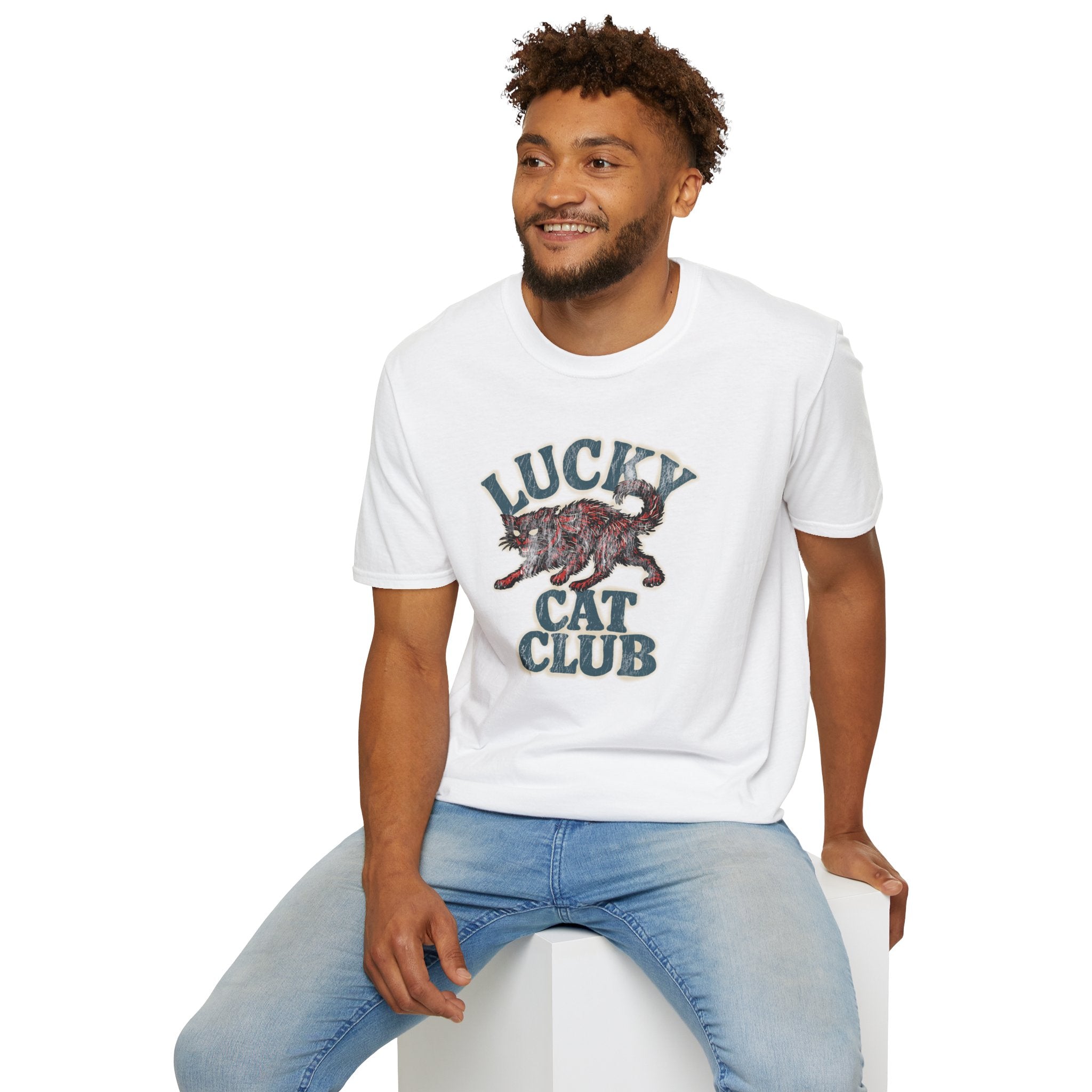 Lucky Cat Club T-Shirt — Vintage Lucky Cat Graphic Tee