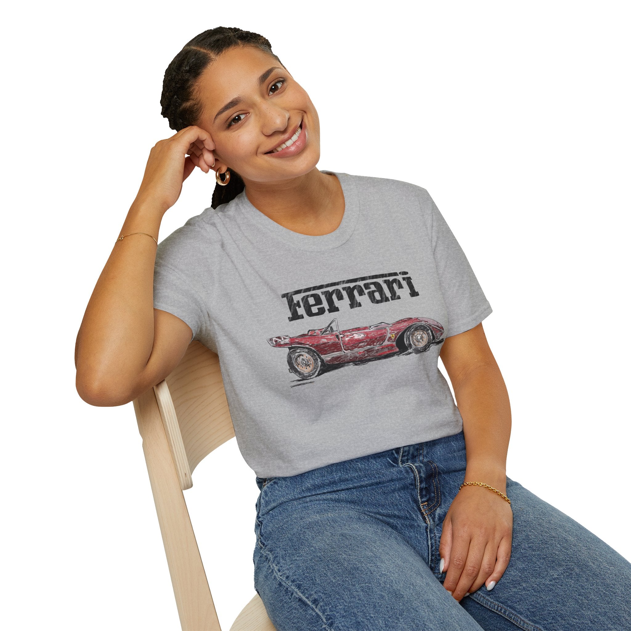 Ferrari Vintage Sketch Graphic T-Shirt