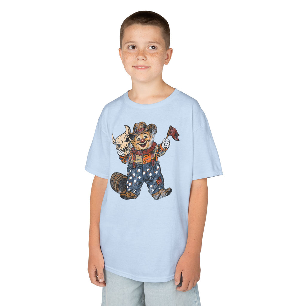 Poco Pete "Just a Clown" Kids Tee — Retro Western Heavy Cotton Tshirt