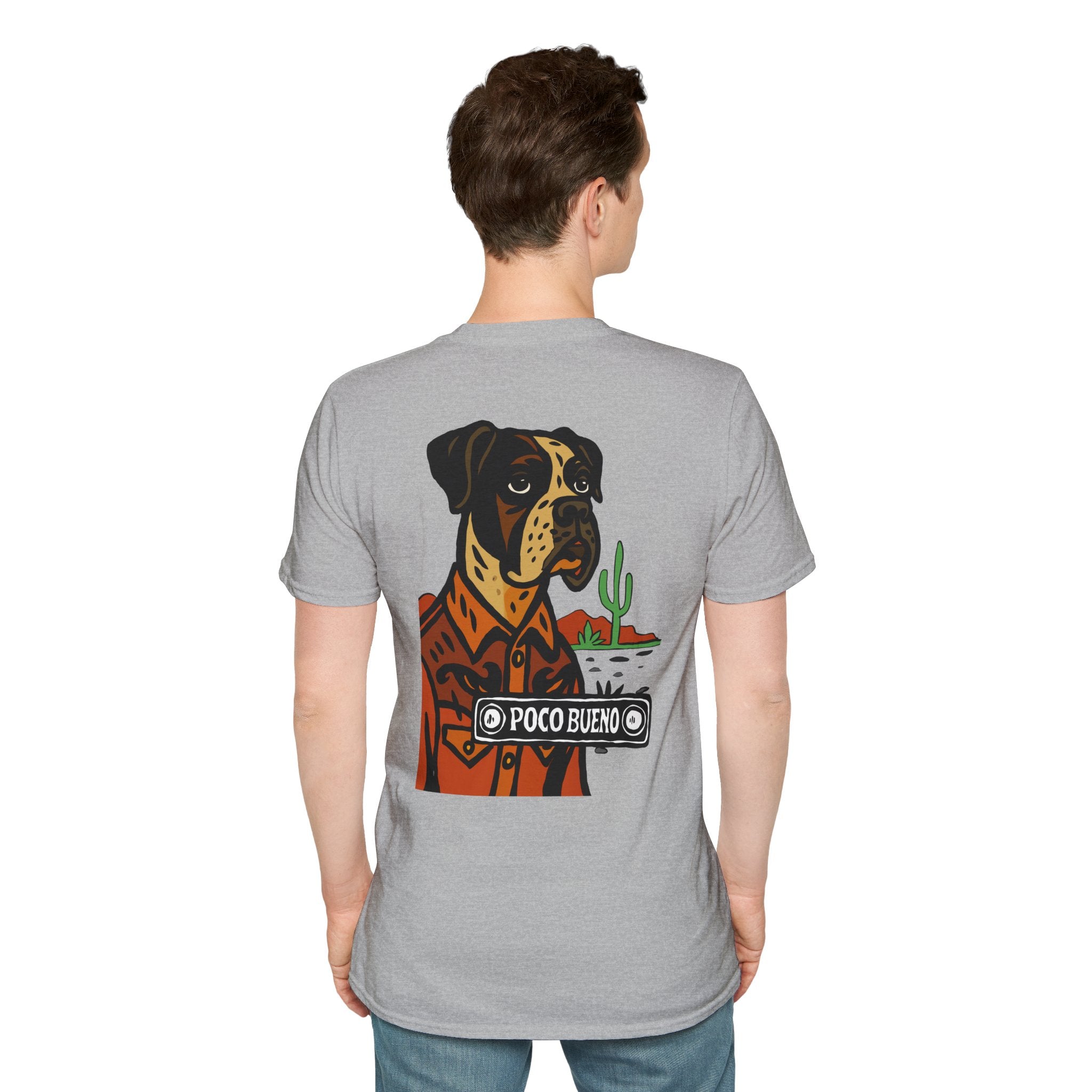 Bonnie The Boxer Dog Desert Tee — "Poco Bueno" Graphic T-Shirt