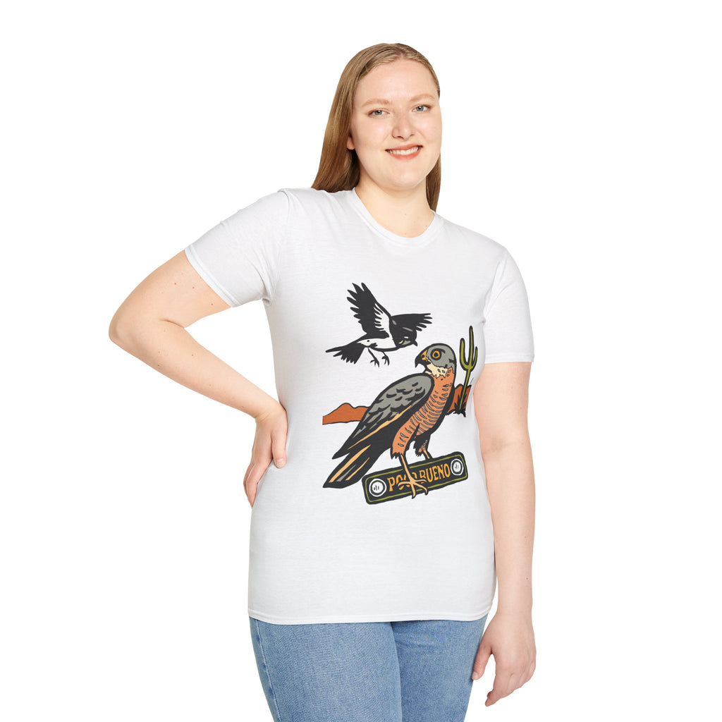 Desert Hawk Tee — 'Poco Bueno' Bird Graphic T-Shirt