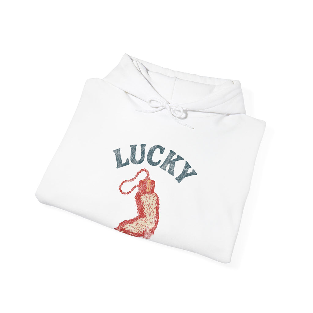"Lucky" Vintage Rabbit Graphic Hooded Sweatshirt