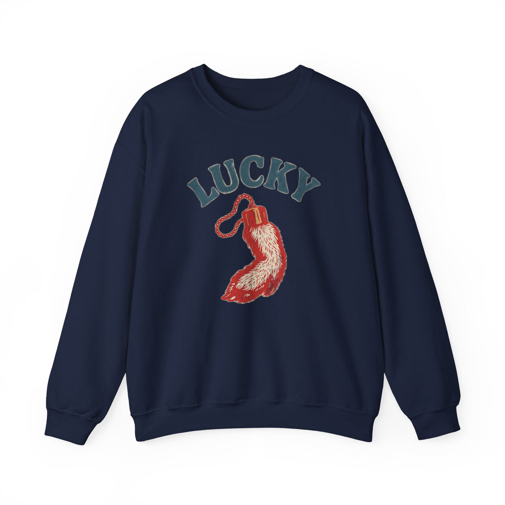 "Lucky" Vintage Rabbit Graphic Crewneck Sweatshirt