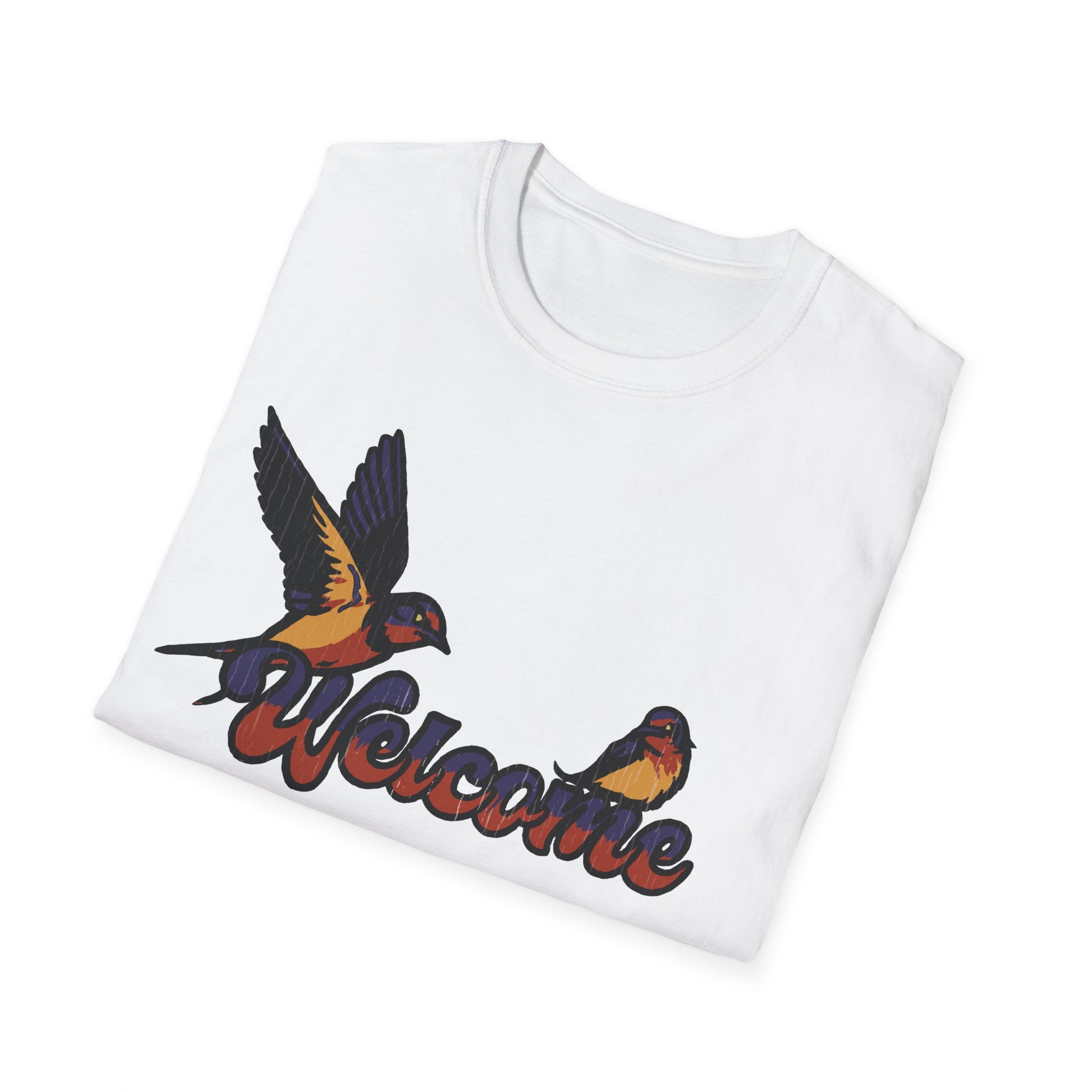 Welcome Swallow T-Shirt — Retro Bird Graphic Tee