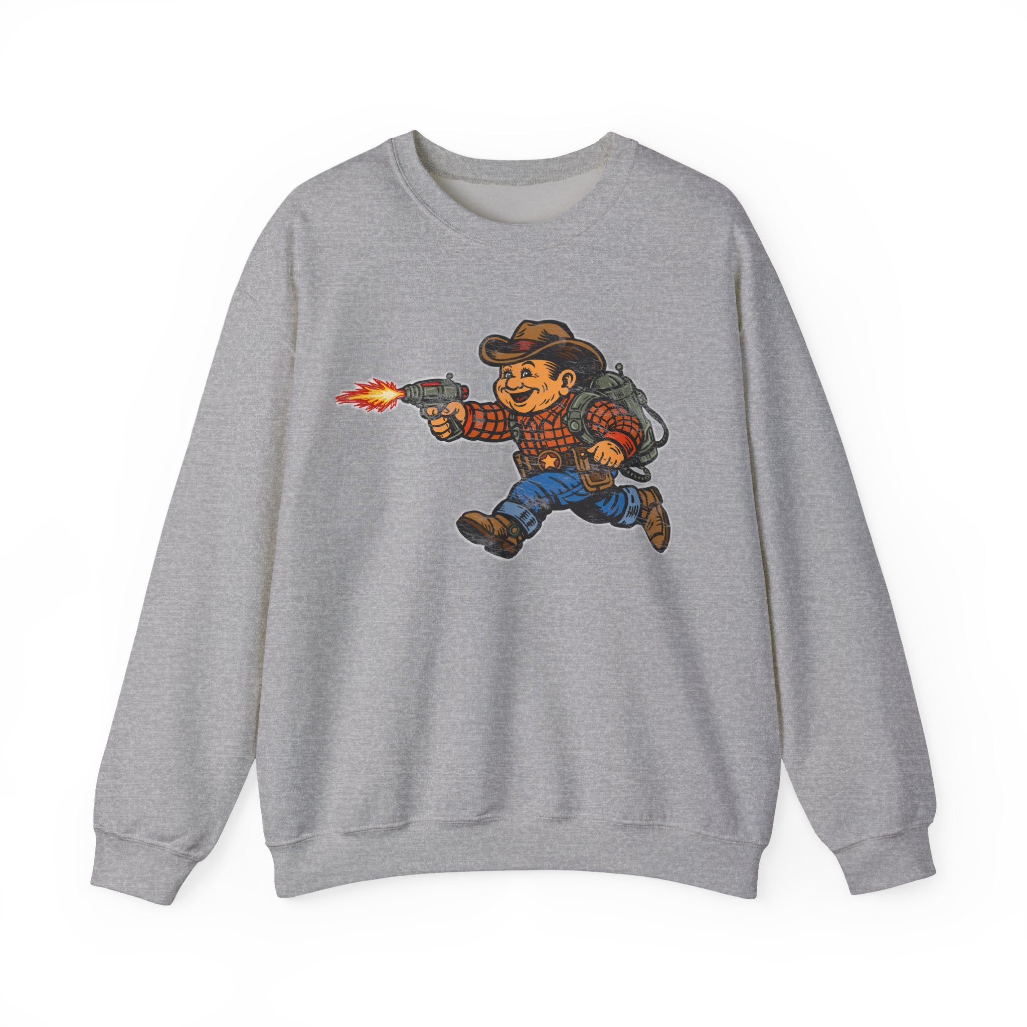 Poco Pete The Space Cowboy Pullover – Retro Cowboy Space Blaster Sweatshirt