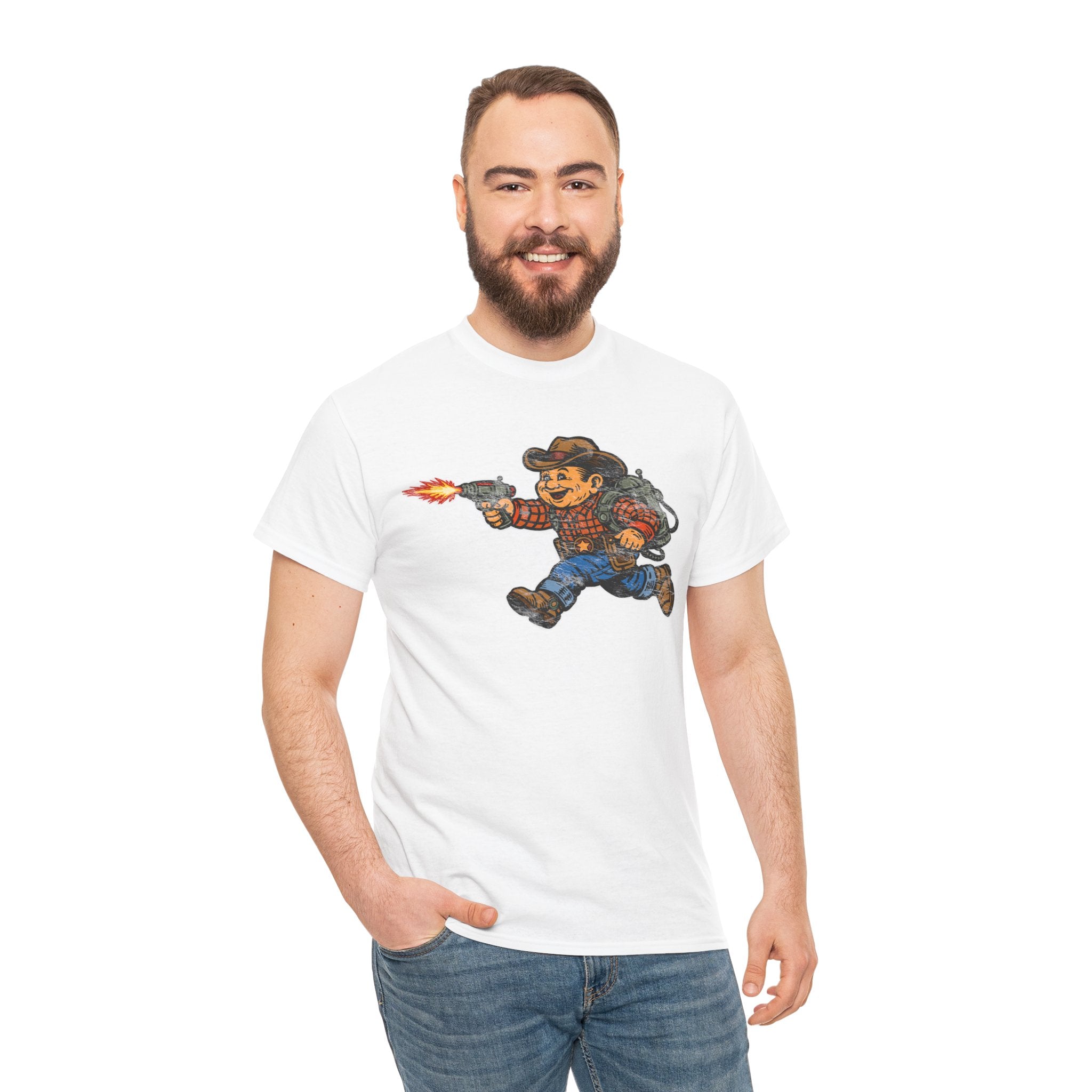Poco Pete The Space Cowboy T‑Shirt — Retro Western Heavy Cotton Tee