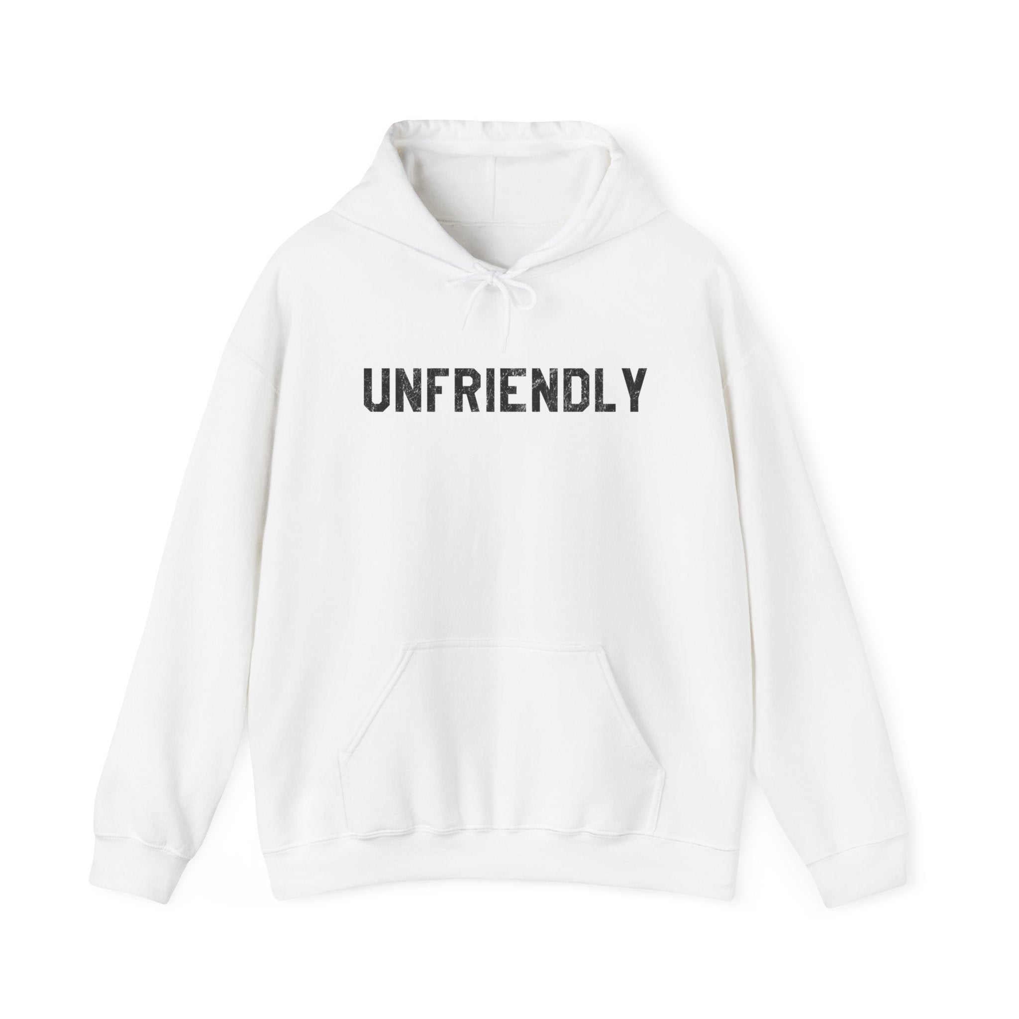 Unfriendly Hoodie — Minimalist Graphic Hooded Sweatshirt