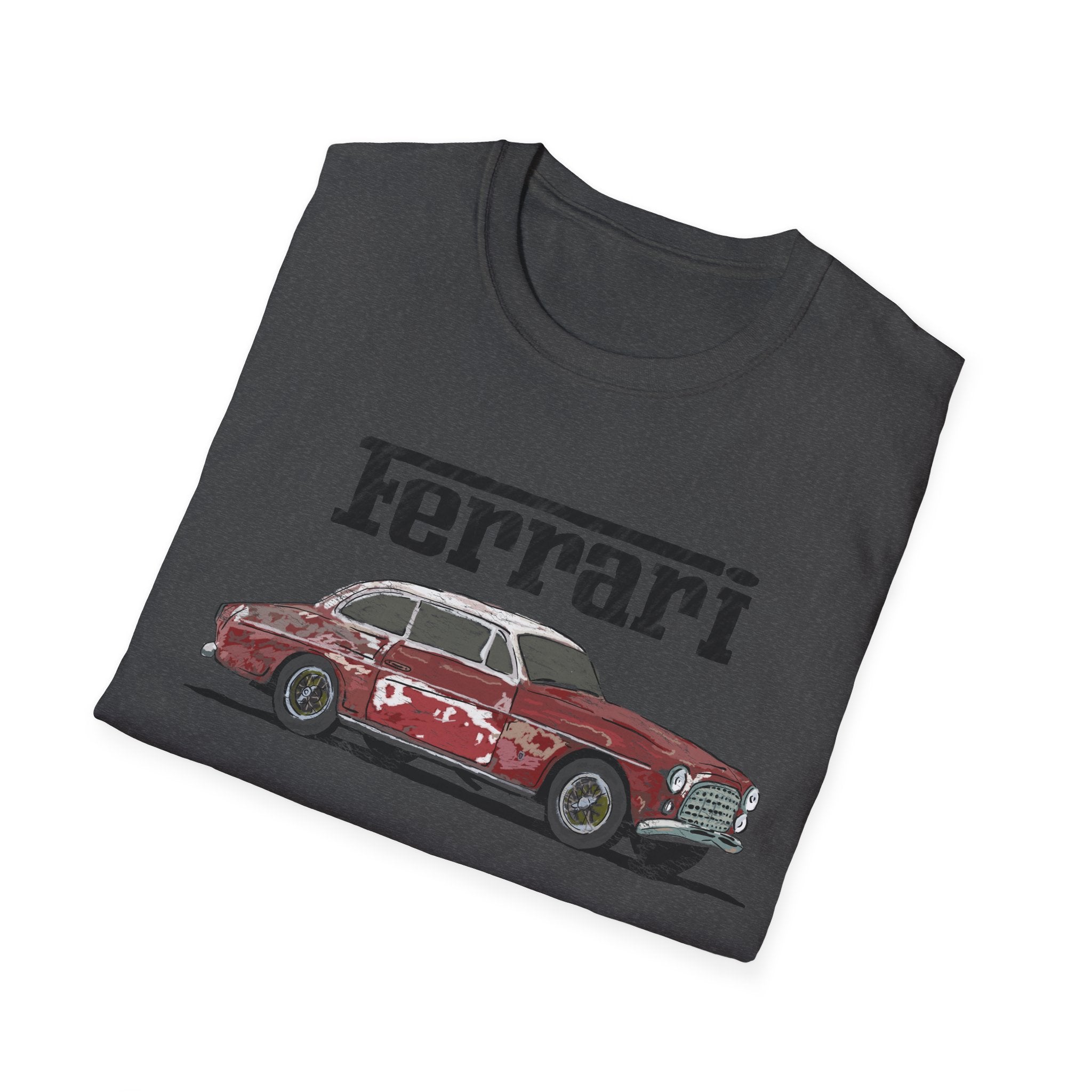 Ferrari America Classic Car T-Shirt – Vintage Red Sports Car Graphic Tee