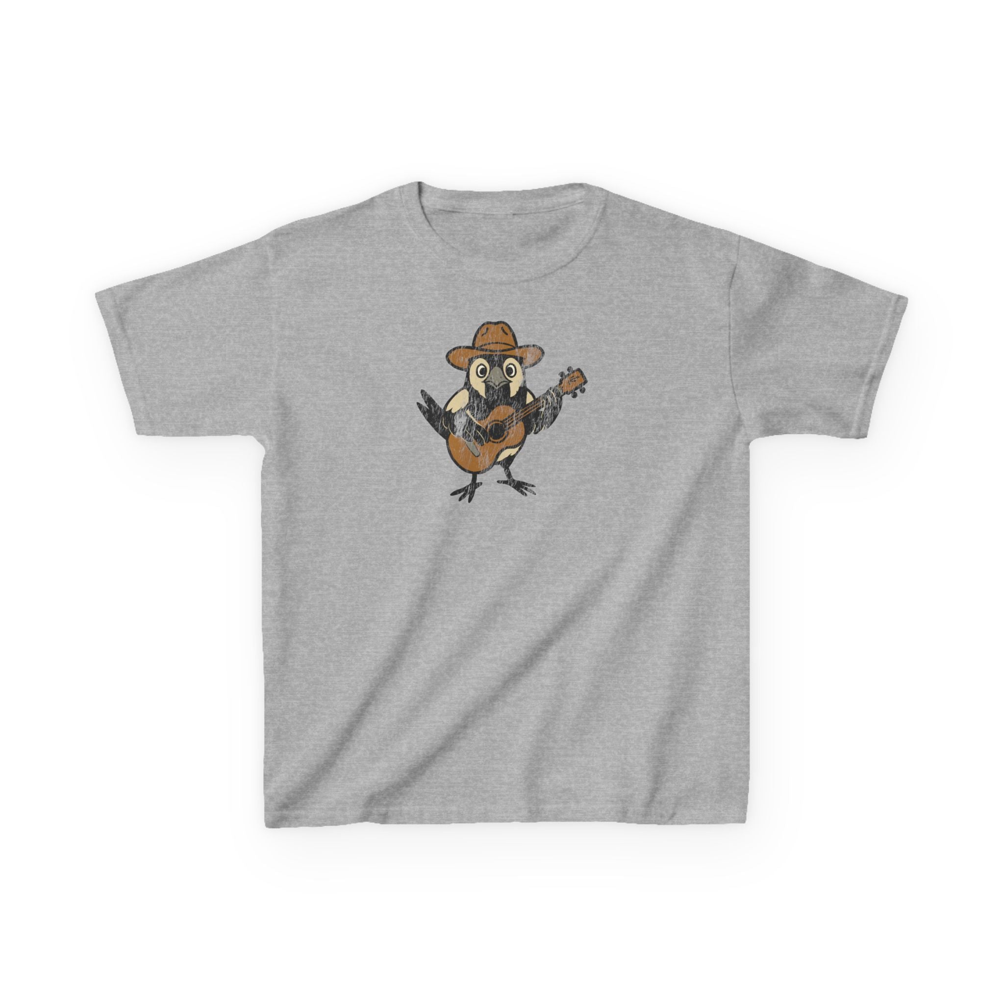 Kids Cowpoke T‑Shirt — Cute Country Songbird Graphic Tee for Children
