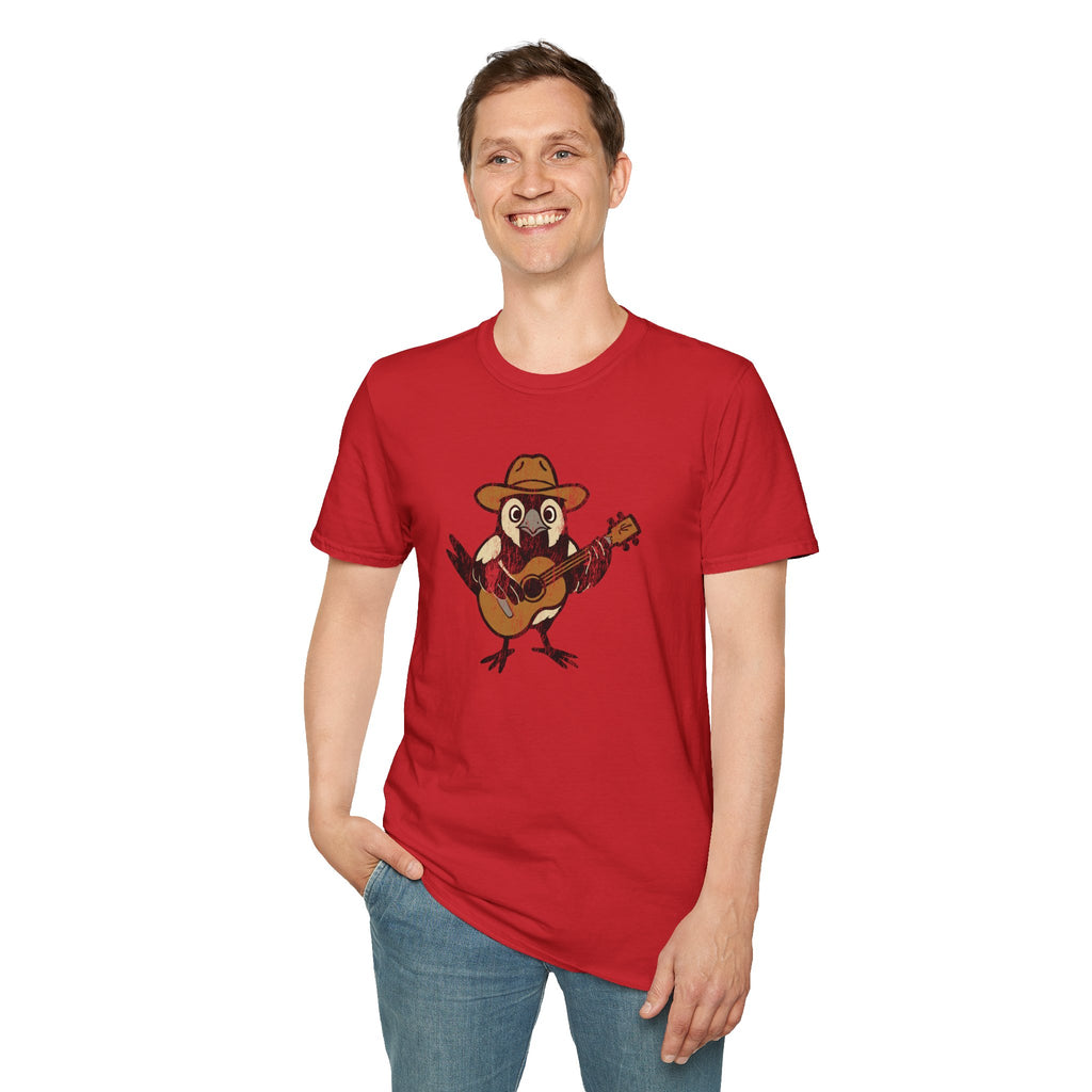 Cowpoke T-Shirt — Cute Cowboy Magpie Playing Guitar Tee