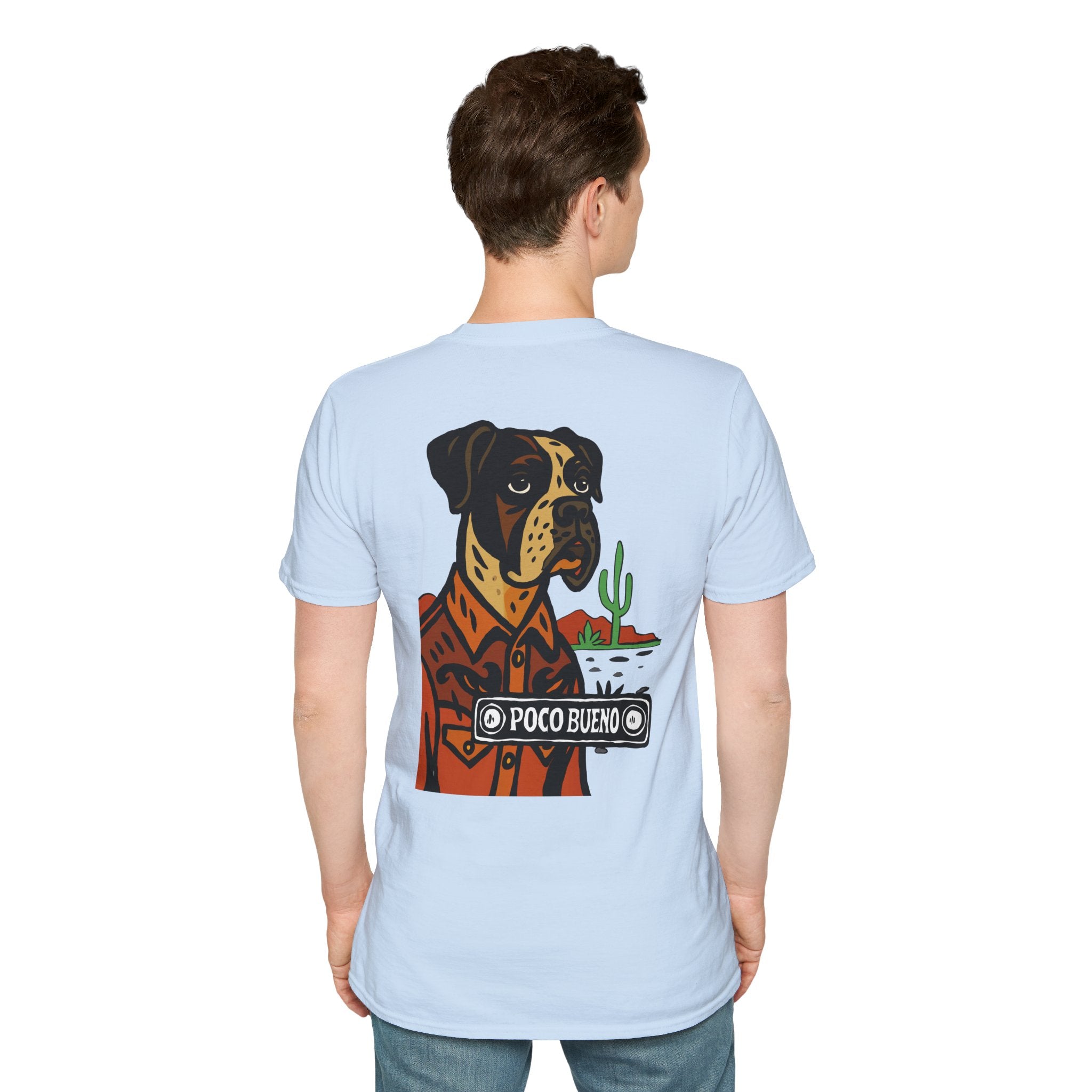 Bonnie The Boxer Dog Desert Tee — "Poco Bueno" Graphic T-Shirt