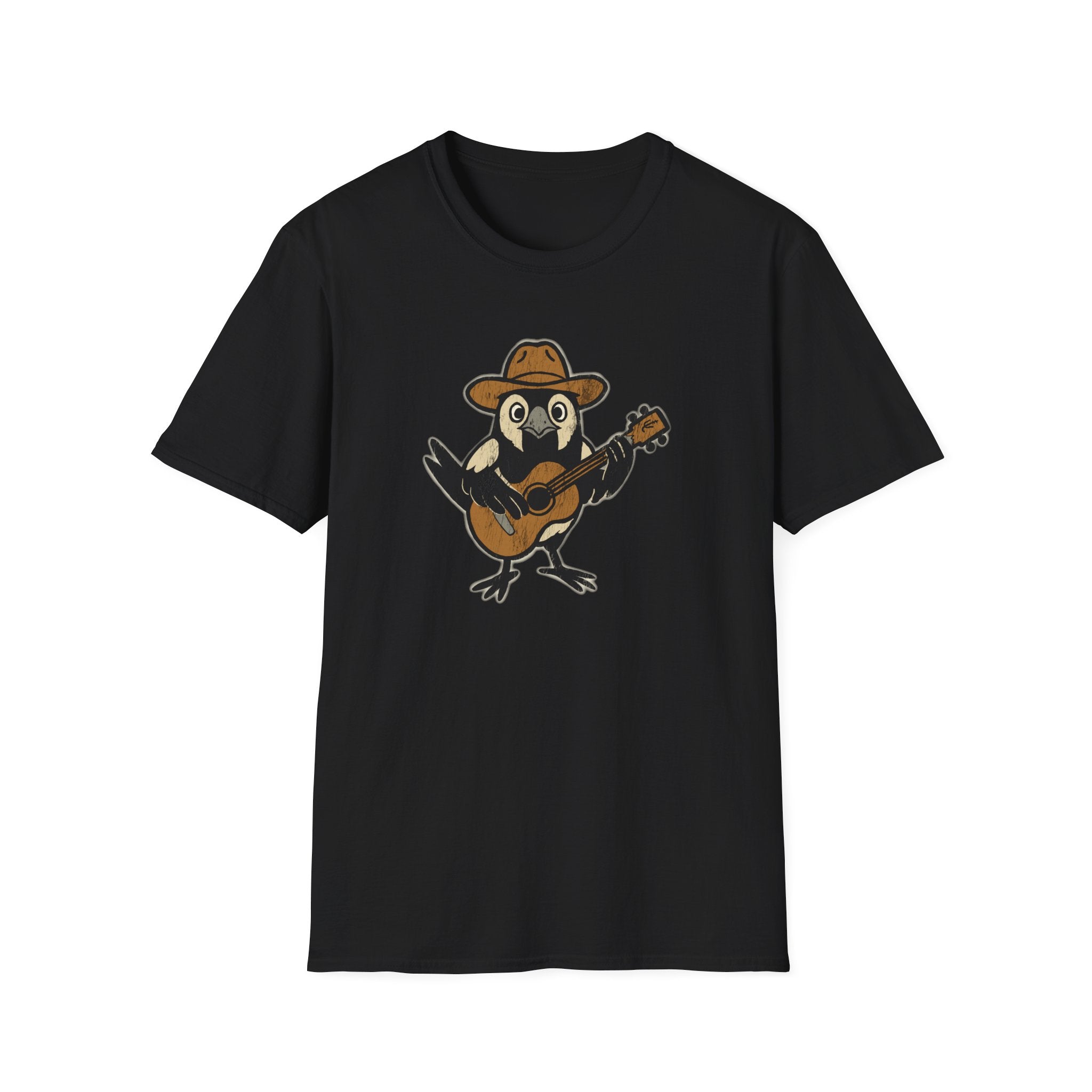 Cowpoke T-Shirt — Cute Cowboy Magpie Playing Guitar Tee