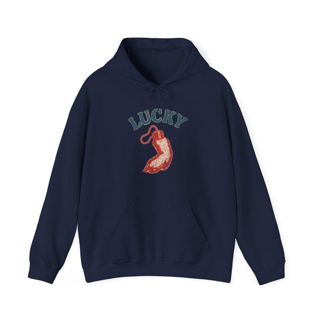"Lucky" Vintage Rabbit Graphic Hooded Sweatshirt