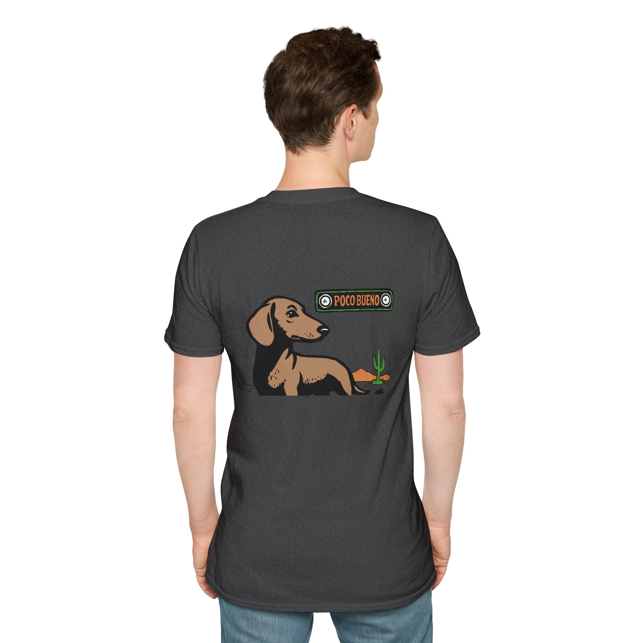 Willie The Dachshund Desert Tee — "Poco Bueno" Graphic T-Shirt