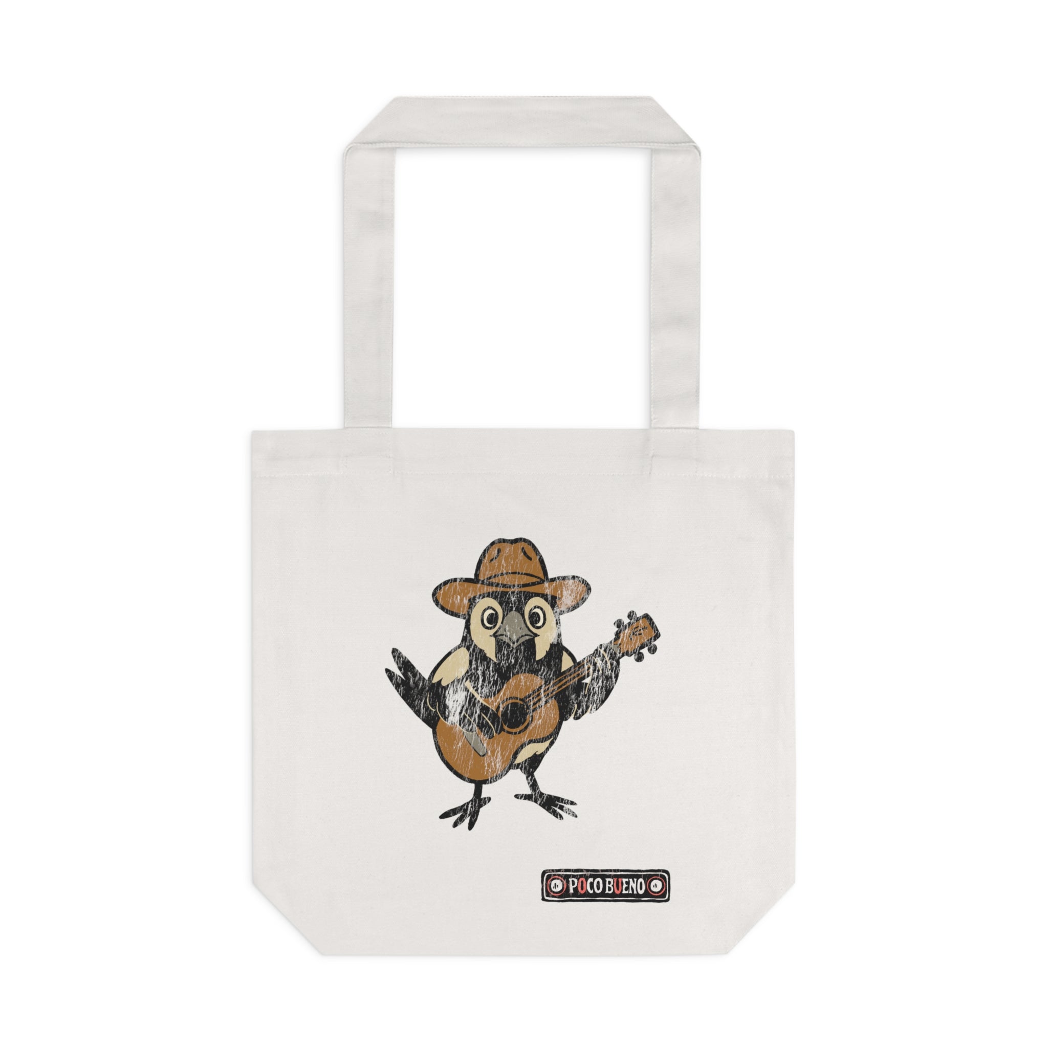 Cowpoke Tote — Cute Cowboy Magpie Playing Guitar Cotton Tote Bag