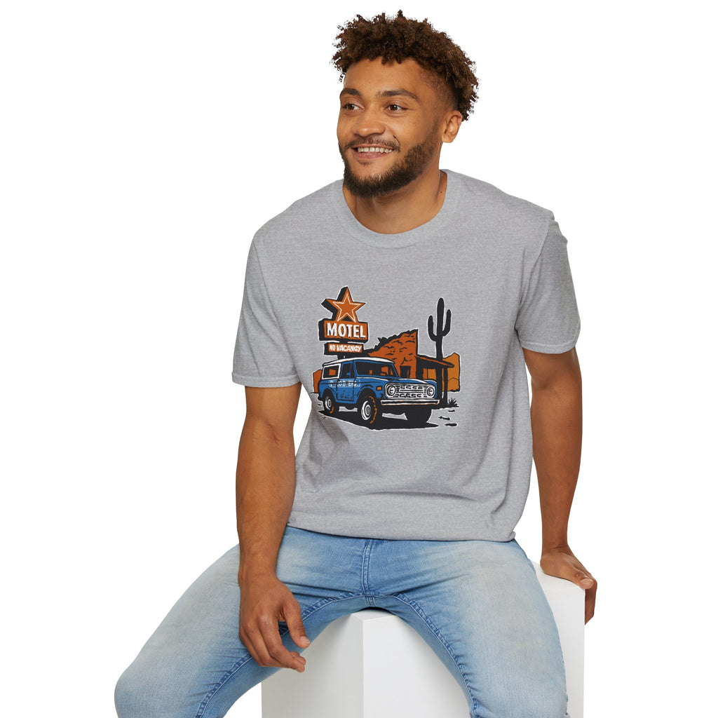 No Vacancy T-Shirt – Retro Pickup & Cactus Graphic T