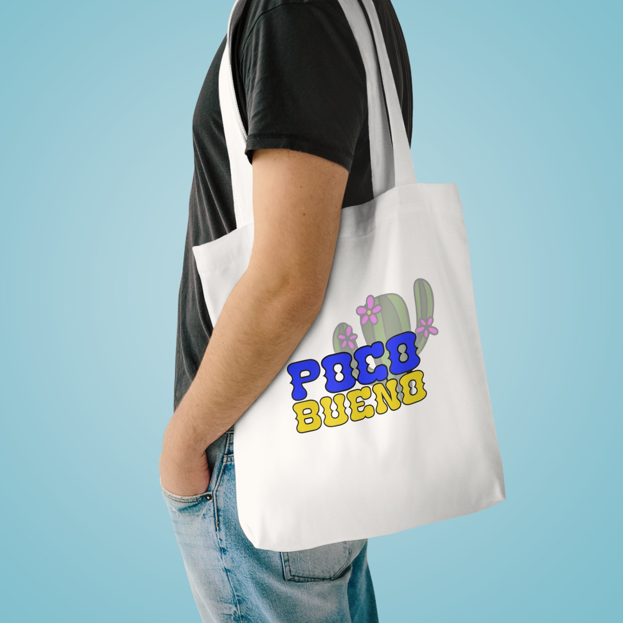 Poco Bueno Cotton Tote — Cute Cactus Floral Market Bag