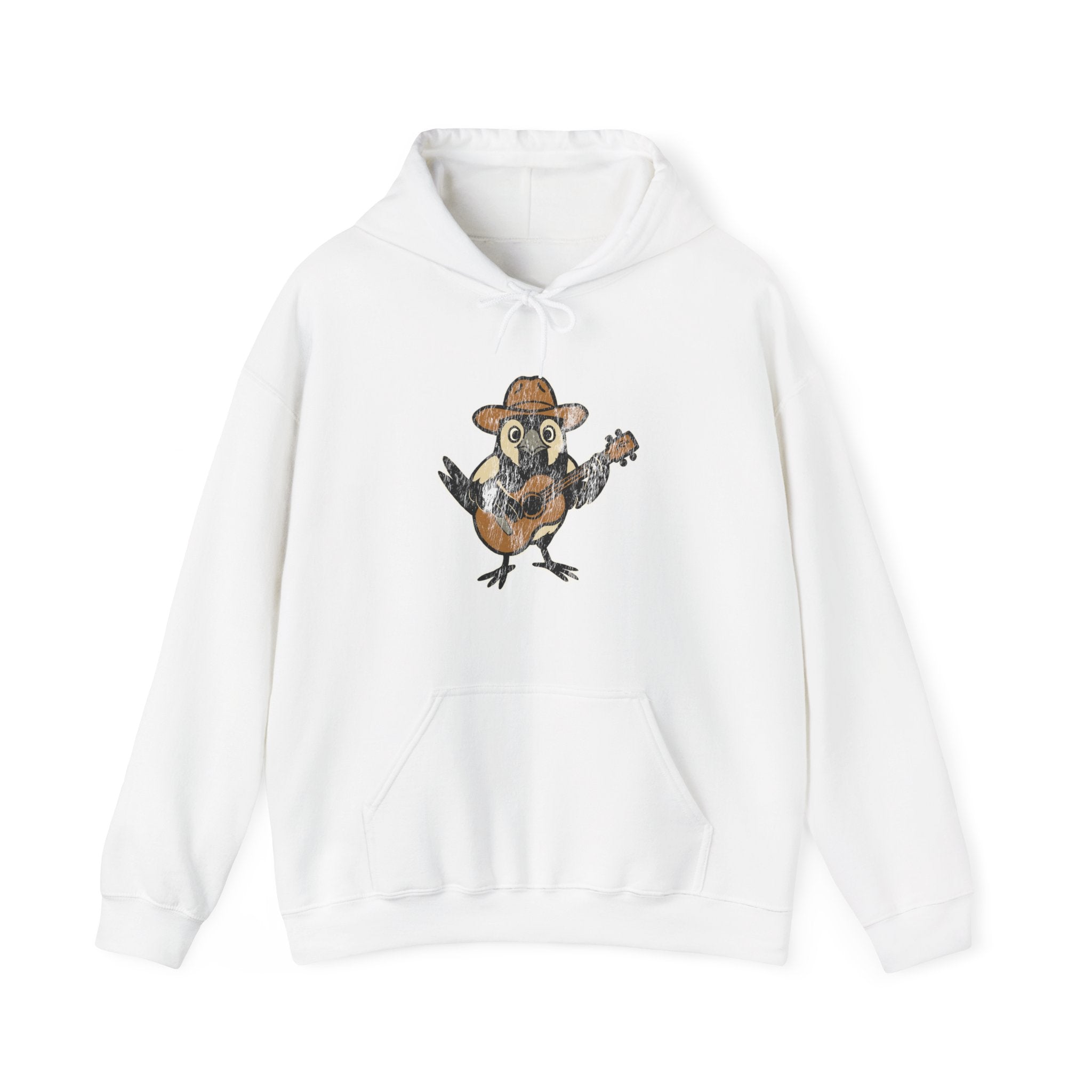 Cowpoke Hoodie— Cute Cowboy Magpie Playing Guitar Sweatshirt