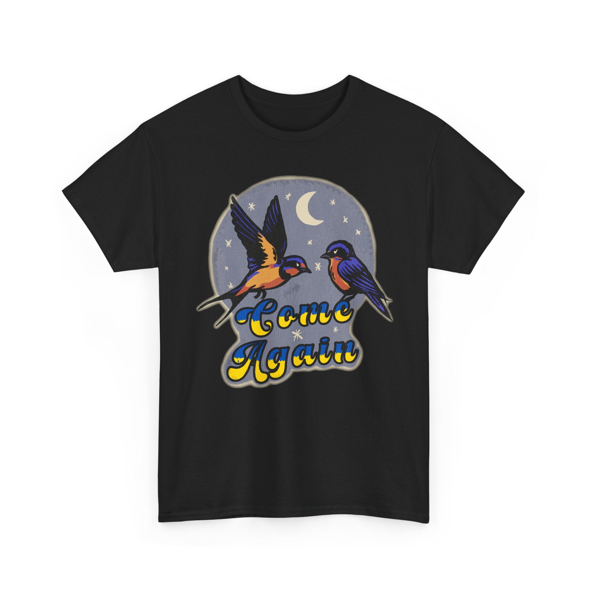 'Come Again' Tee — Retro Souvenir Welcome Swallow Moon Graphic T-Shirt