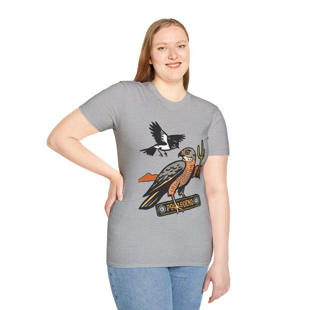 Desert Hawk Tee — 'Poco Bueno' Bird Graphic T-Shirt