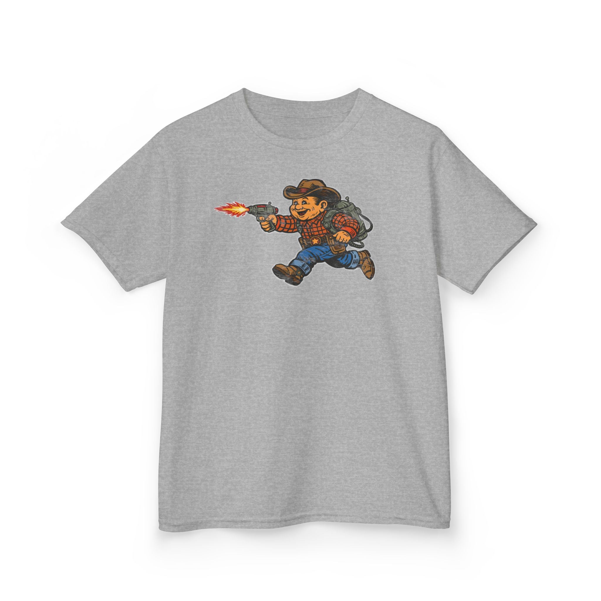 Poco Pete The Space Cowboy Kids T‑Shirt — Retro Western Heavy Cotton Tee