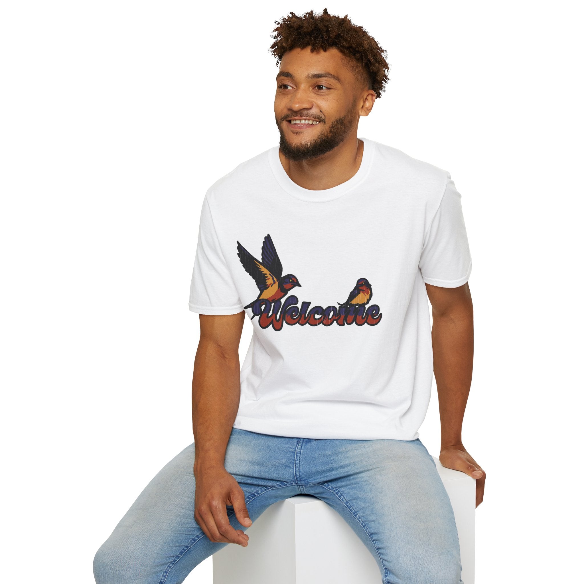 Welcome Swallow T-Shirt — Retro Bird Graphic Tee