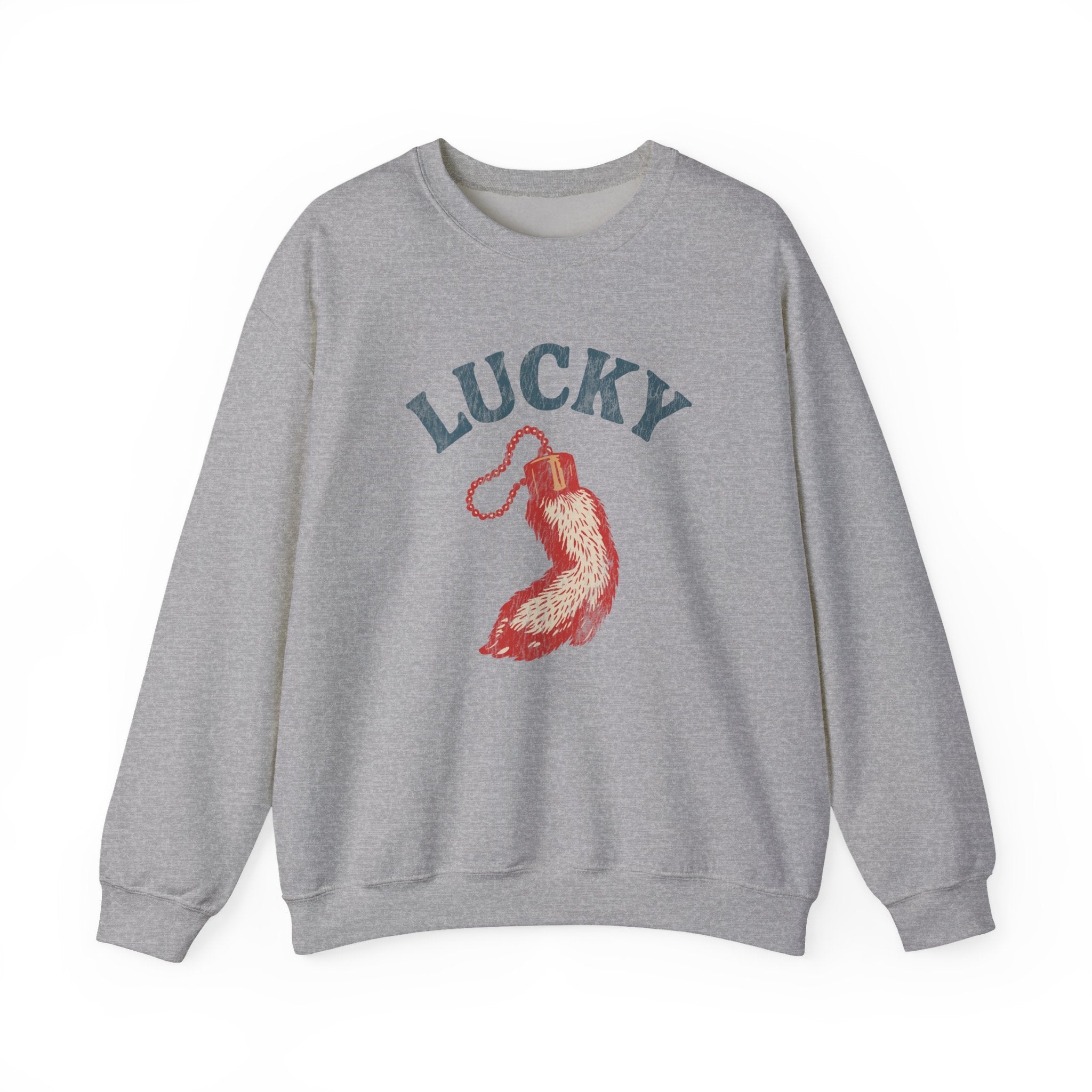 "Lucky" Vintage Rabbit Graphic Crewneck Sweatshirt