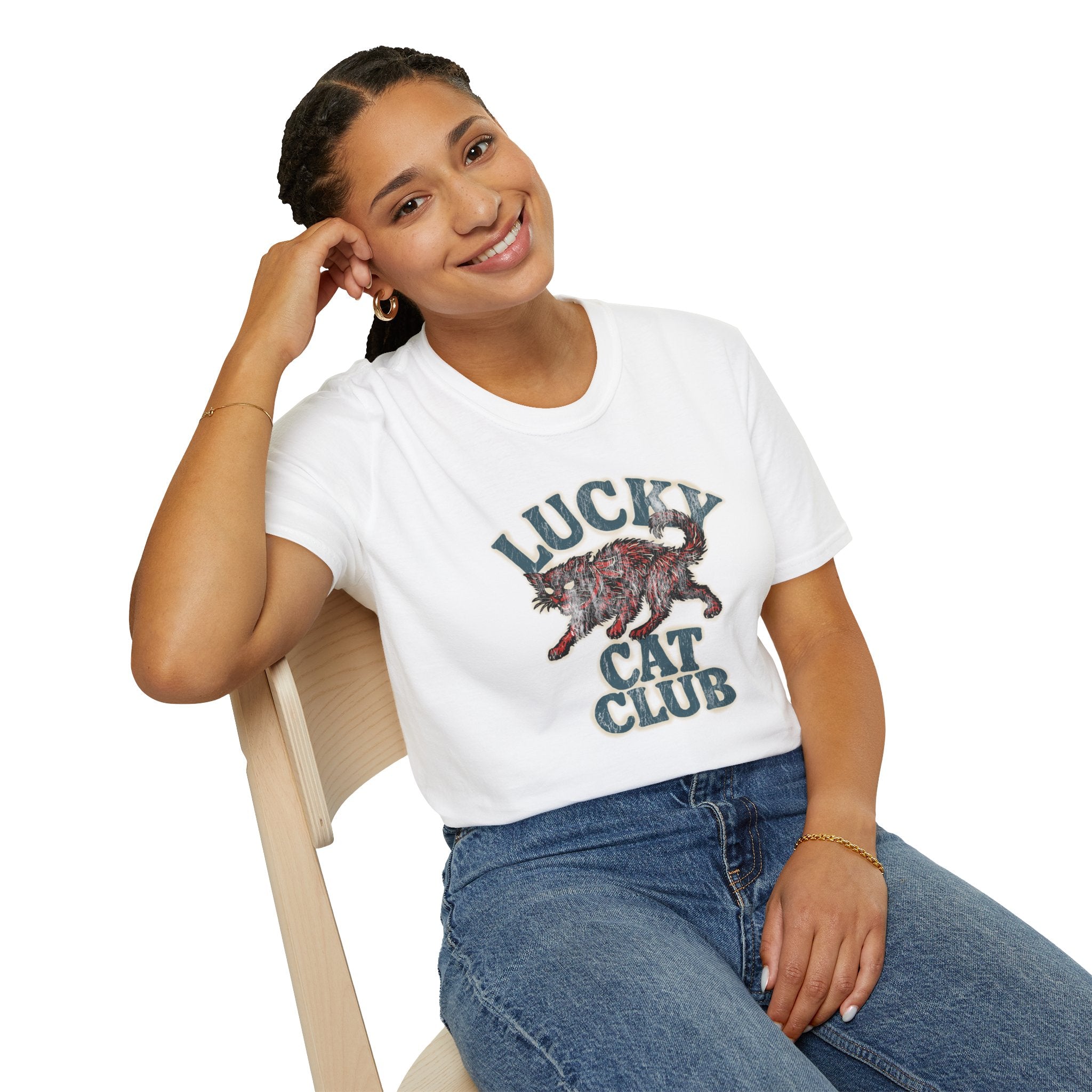 Lucky Cat Club T-Shirt — Vintage Lucky Cat Graphic Tee