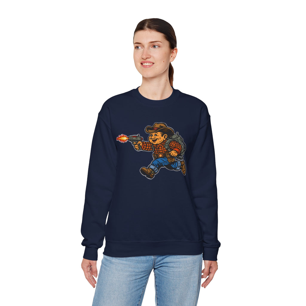 Poco Pete The Space Cowboy Pullover – Retro Cowboy Space Blaster Sweatshirt