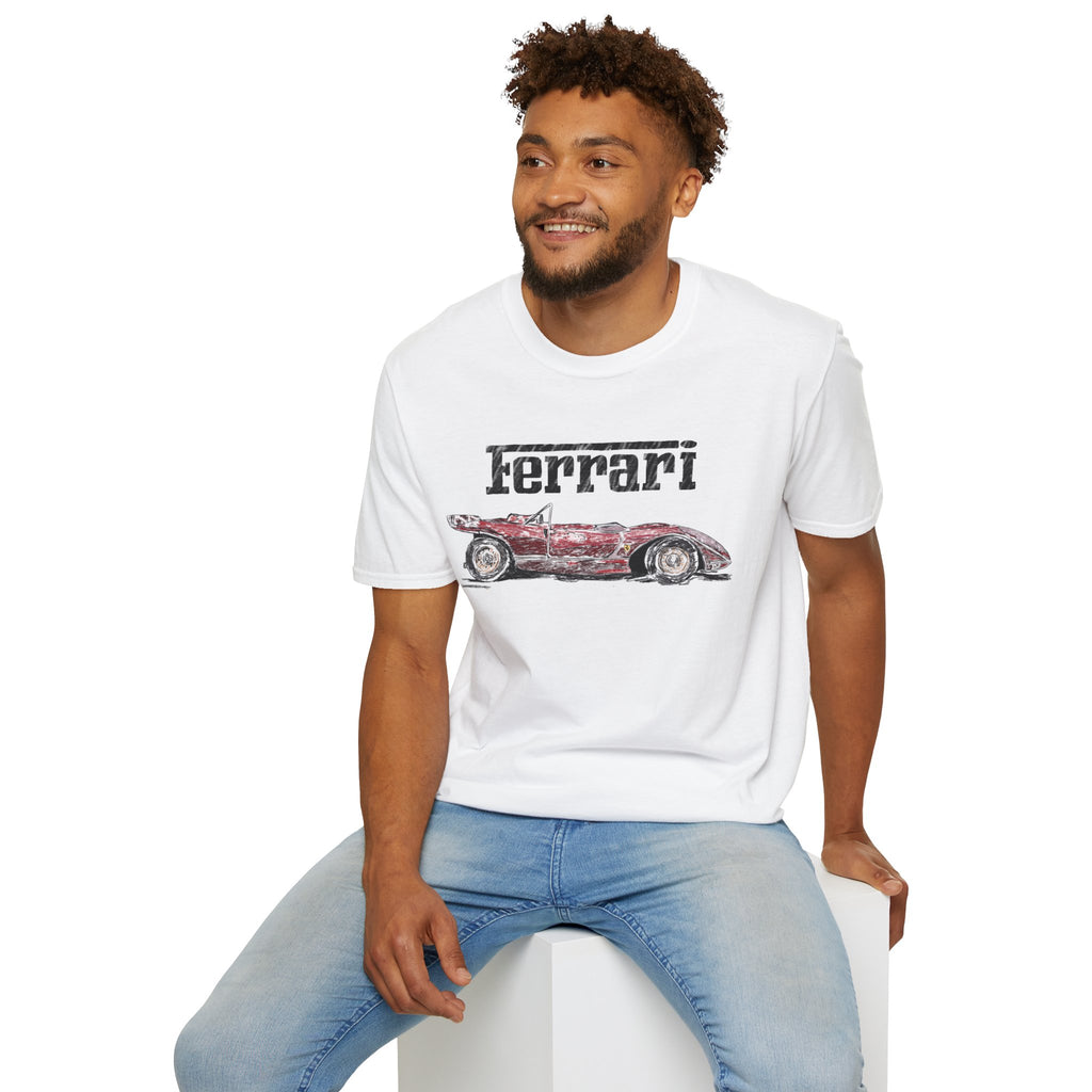 Ferrari Vintage Sketch Graphic T-Shirt