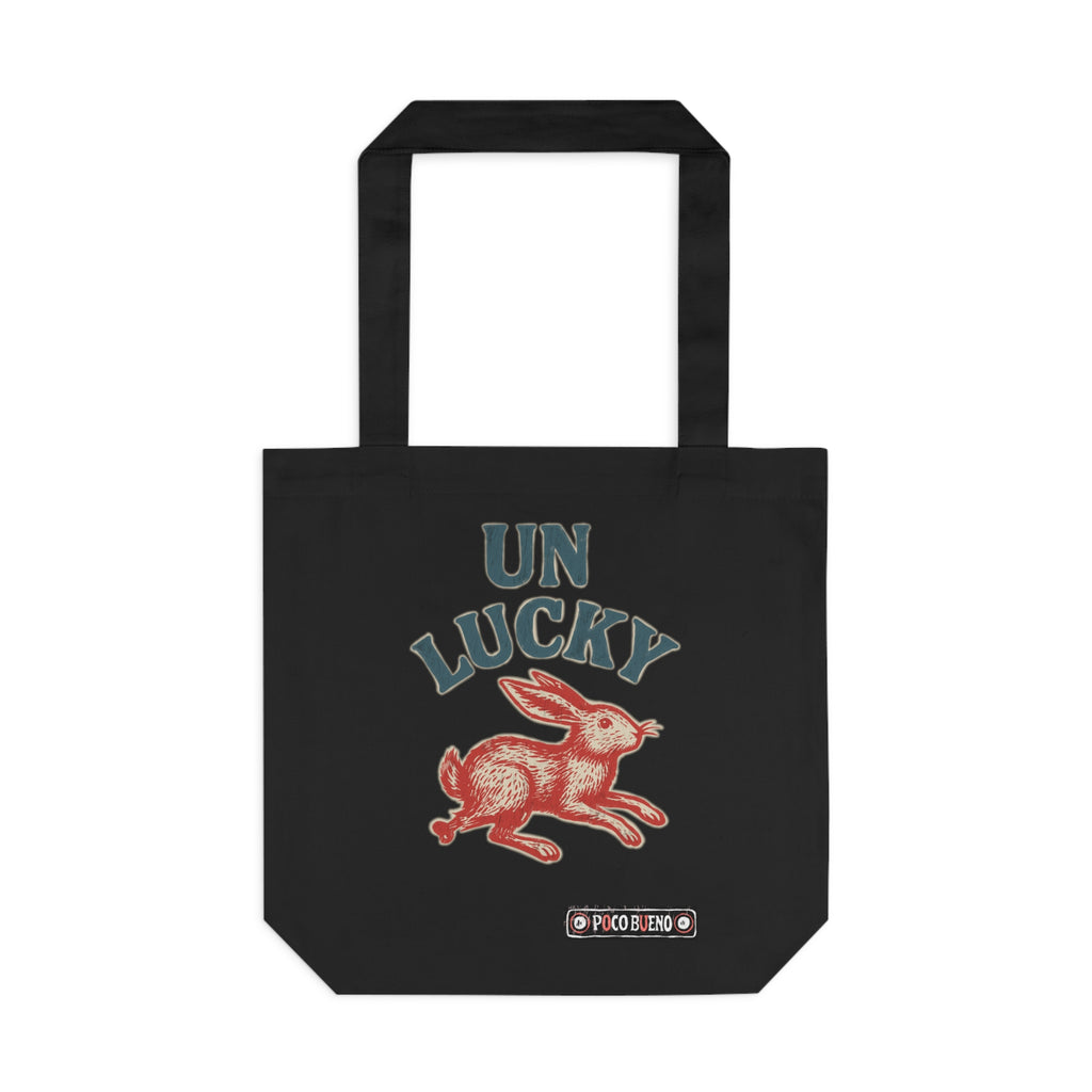 "Unlucky" Vintage Rabbit Tote Bag —  Graphic Cotton Tote