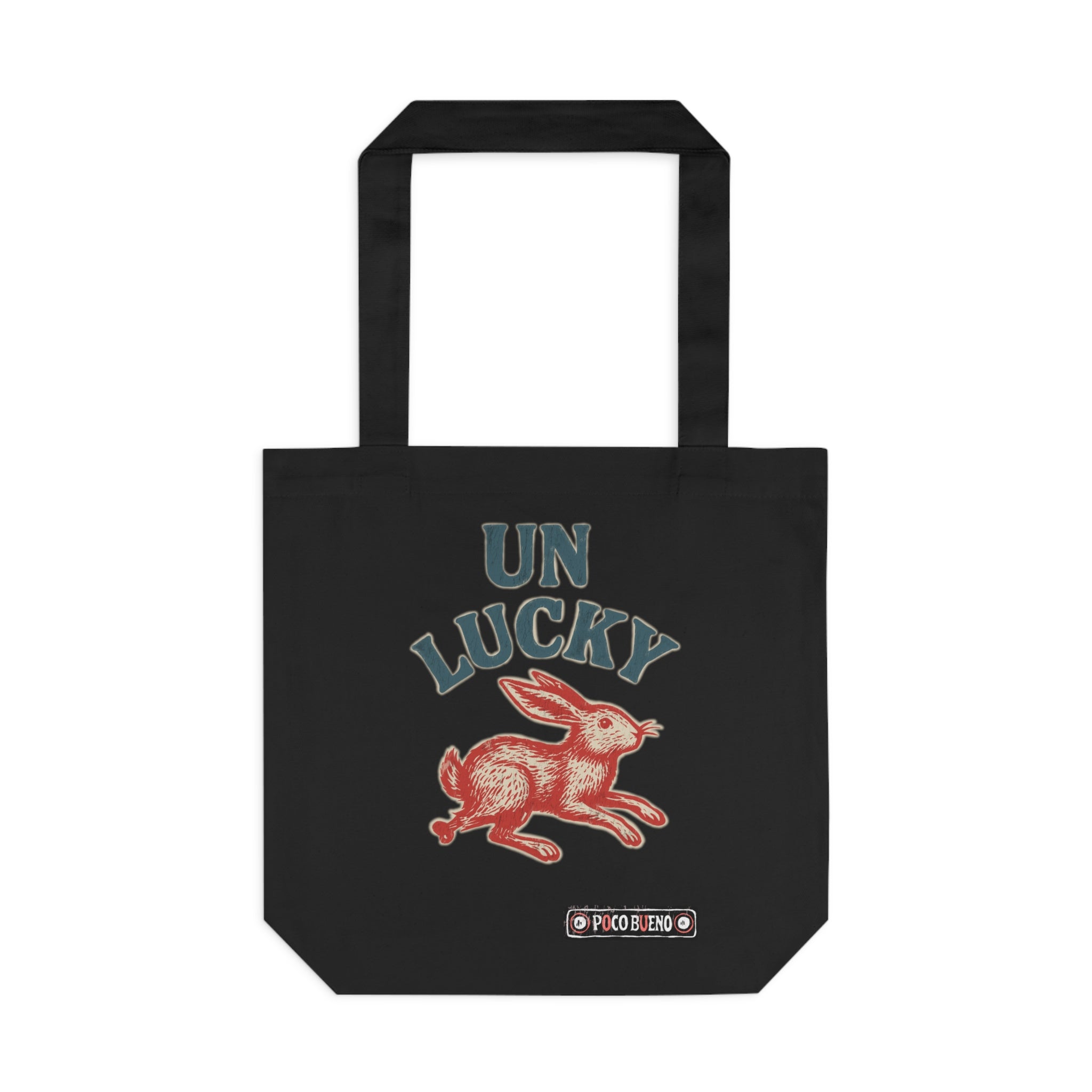 "Unlucky" Vintage Rabbit Tote Bag —  Graphic Cotton Tote