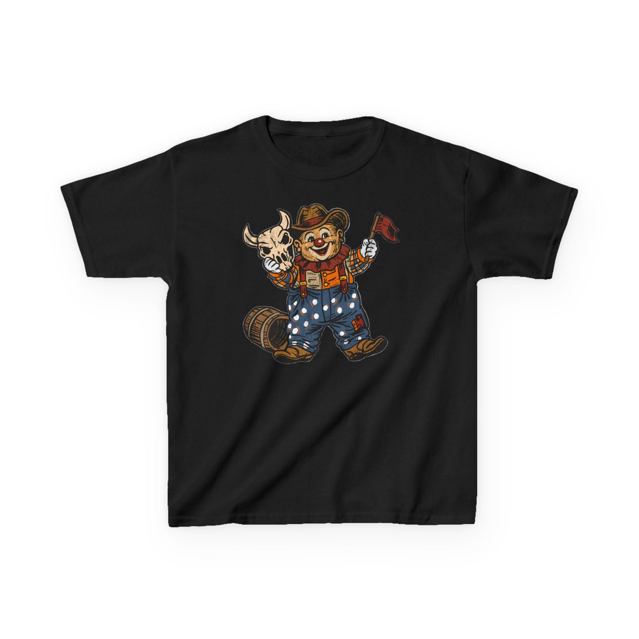 Poco Pete "Just a Clown" Kids Tee — Retro Western Heavy Cotton Tshirt