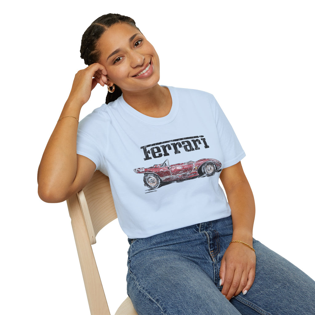 Ferrari Vintage Sketch Graphic T-Shirt